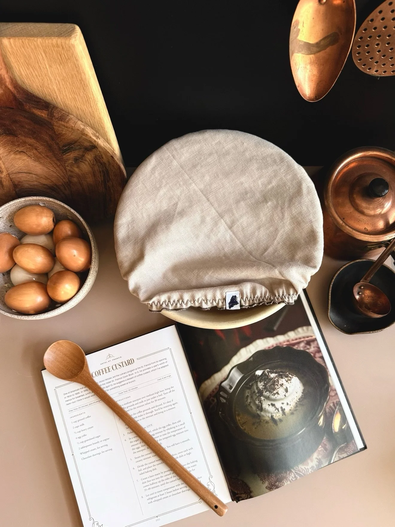 These colors deserve their own carousel. 😍 Introducing Oat Milk, Napa, Latte, Cocoa &amp; Maple. 

I just listed new linen dish covers in these tones, and they are also going to be available in the new napkin collection that I am currently in produc