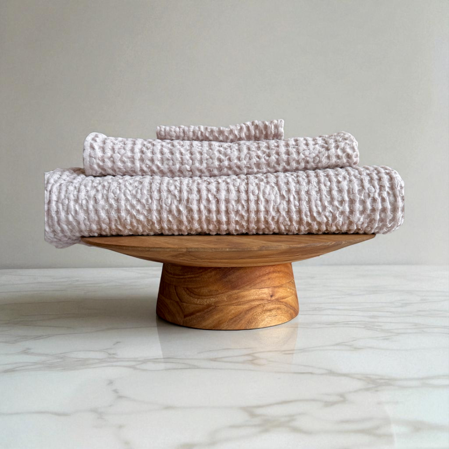 Rose Waffle Toweling