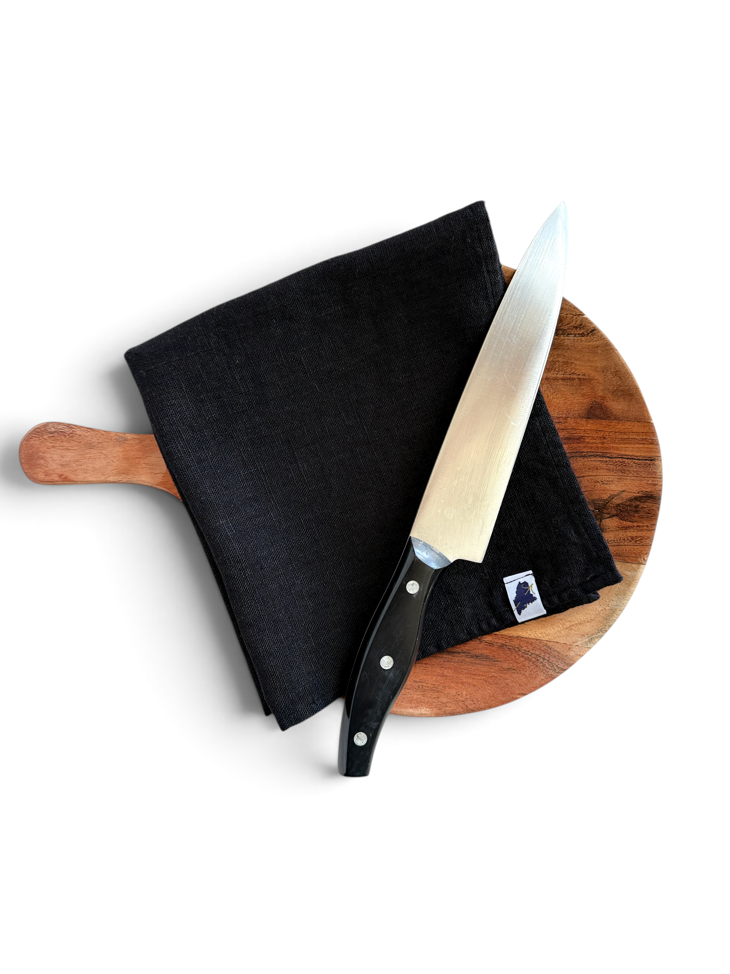 Black Heavy Weight Linen Chef's Towel