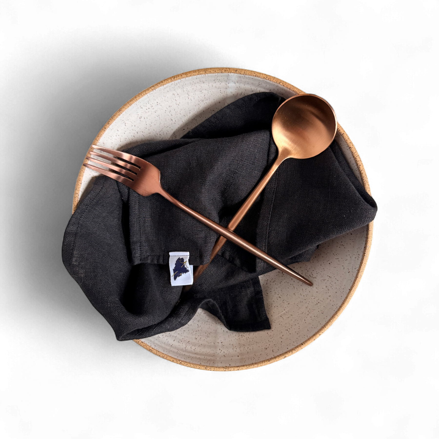 Black Linen Napkins • 16" Square