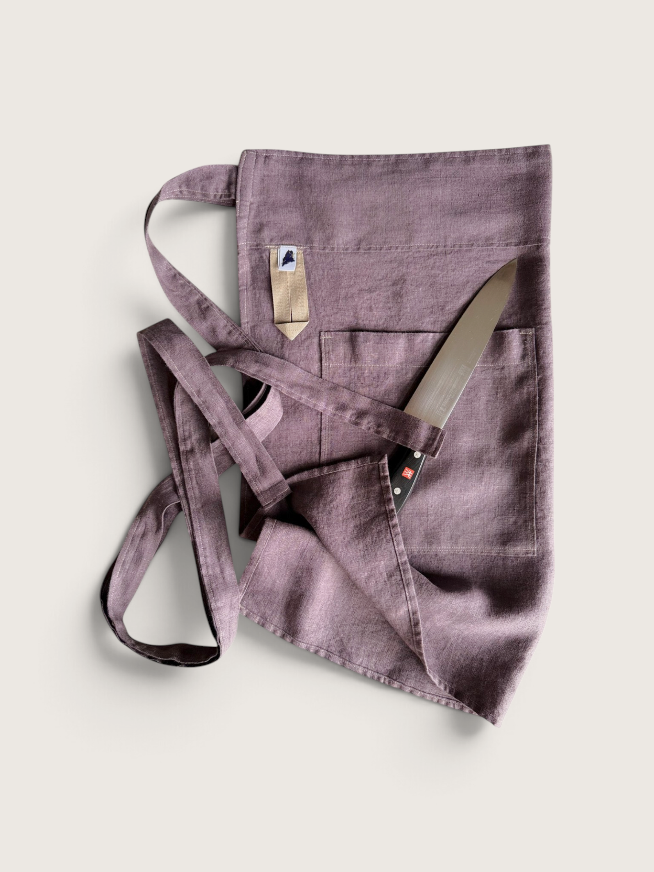 Fig Bistro Apron w/Pocket • 100% Linen