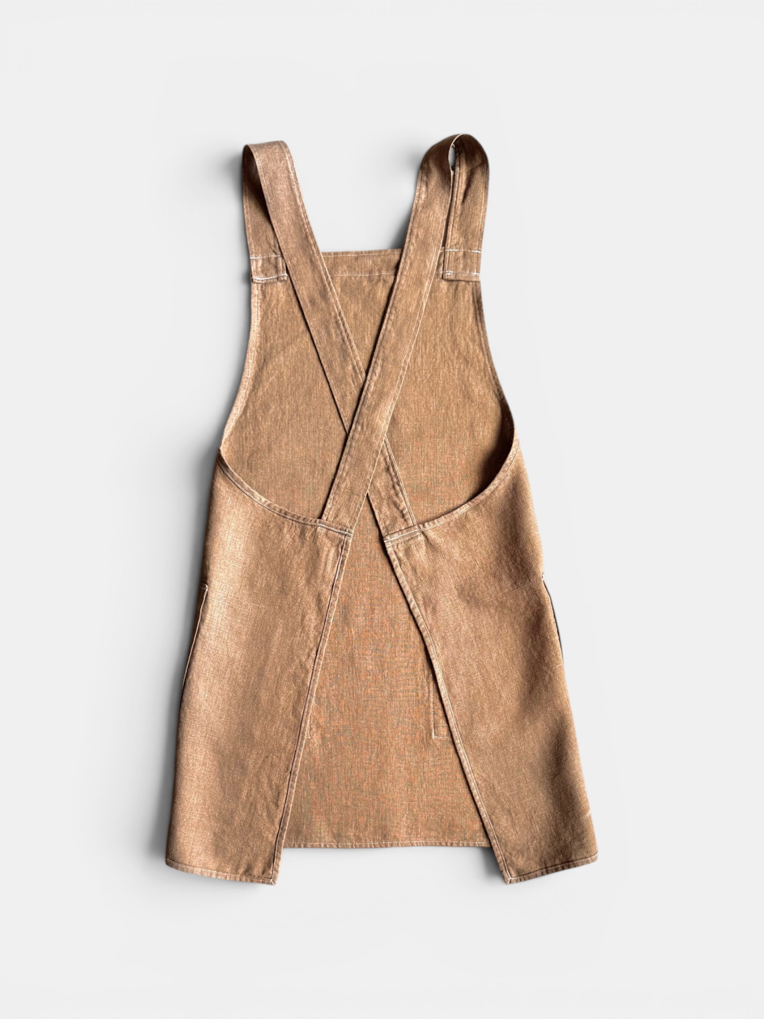 Linen Cross Back Apron • Ginger