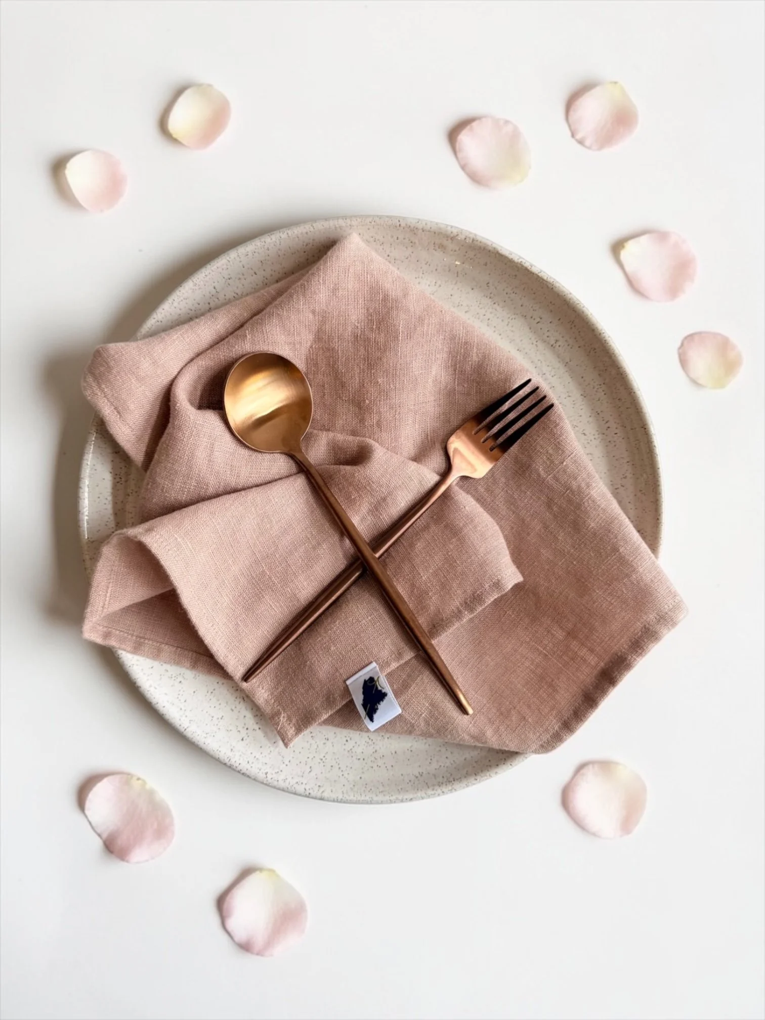 Rose Linen Napkins • 16" Square