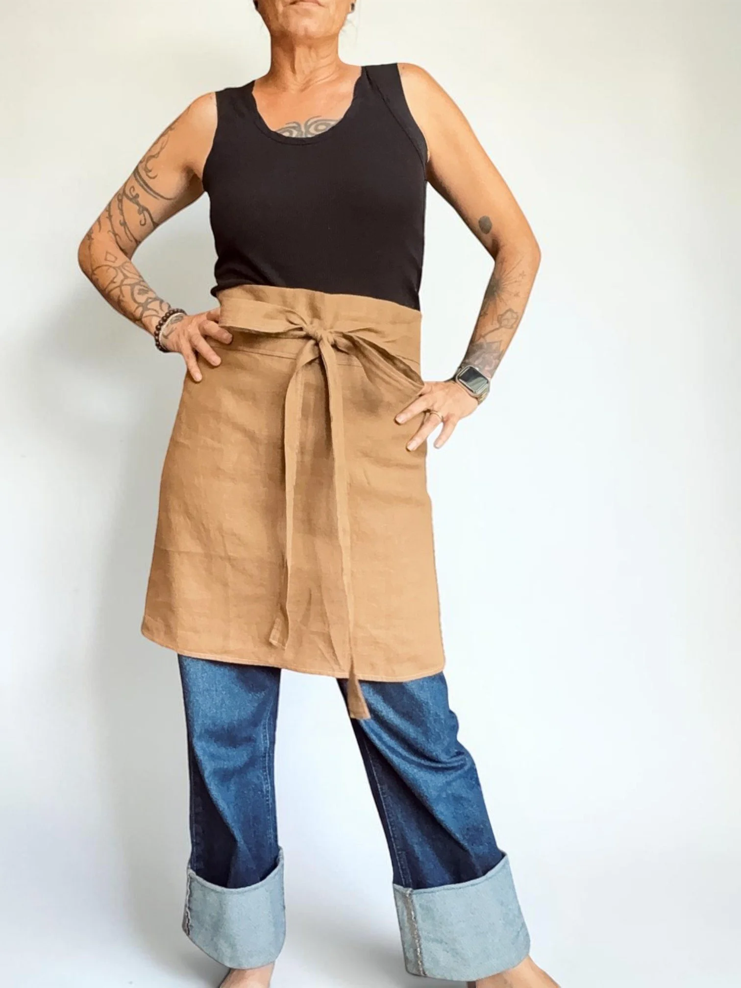 Ginger Cafe Apron • 100% Linen