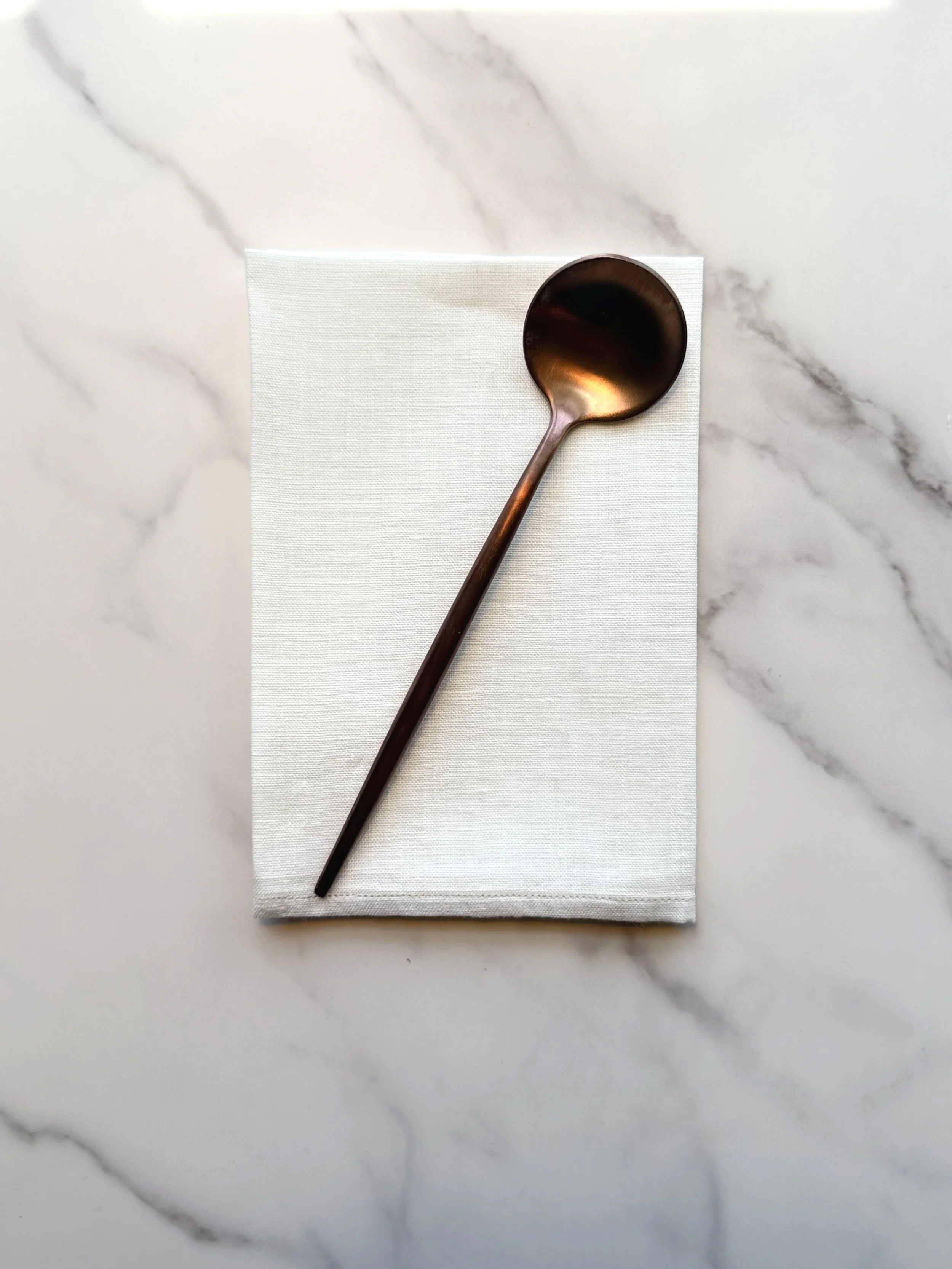 White Lightweight Linen Napkins • 13" Square