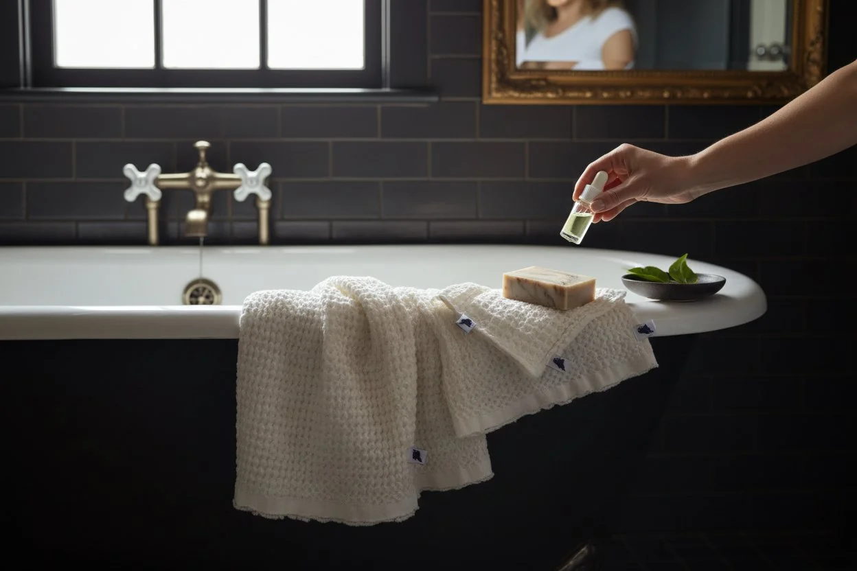 White Waffle Toweling