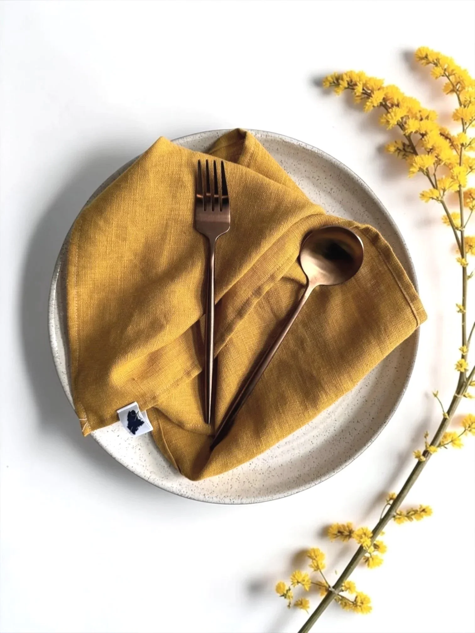 Goldenrod Linen Napkins • 16" Square