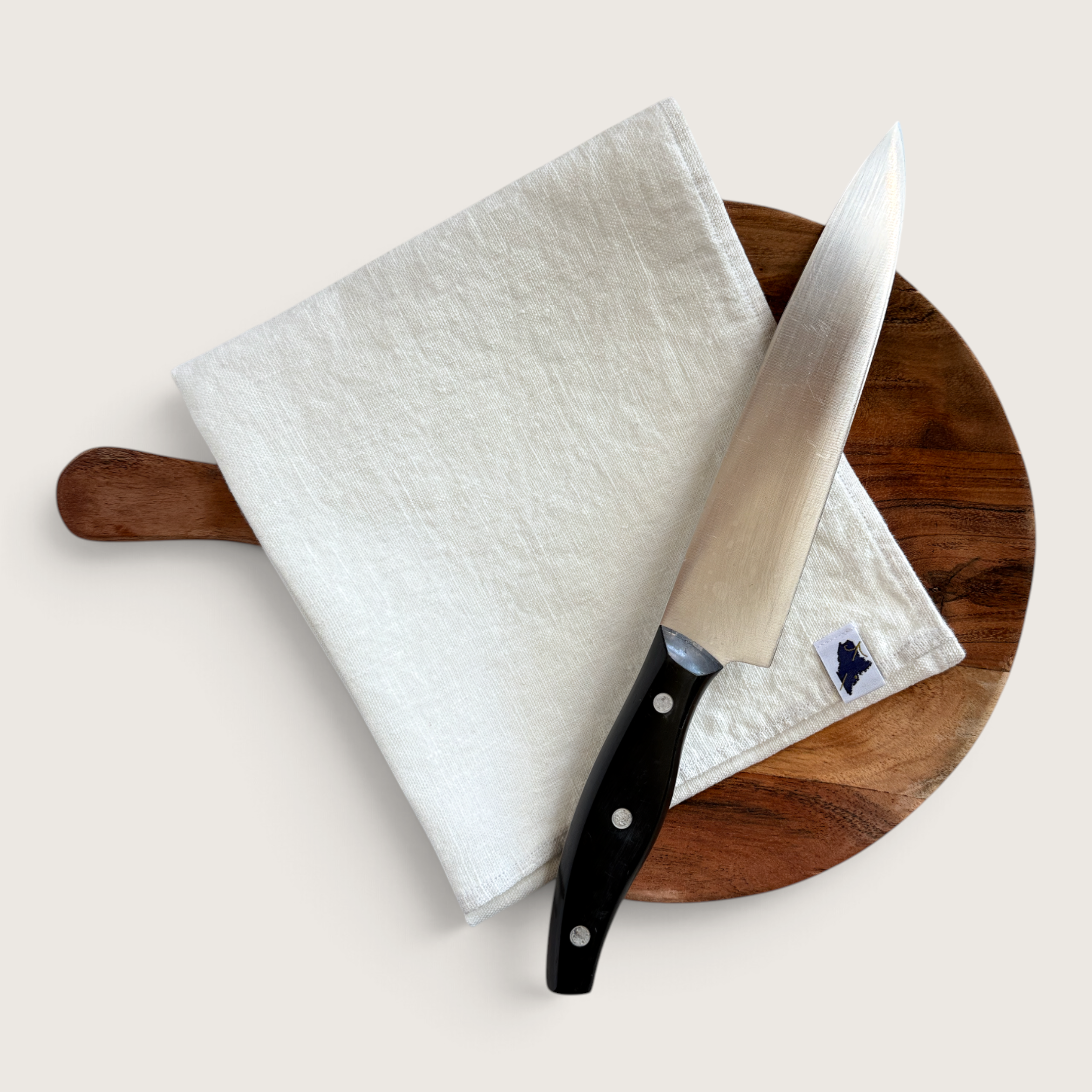 White Heavy Weight Linen Chef's Towel