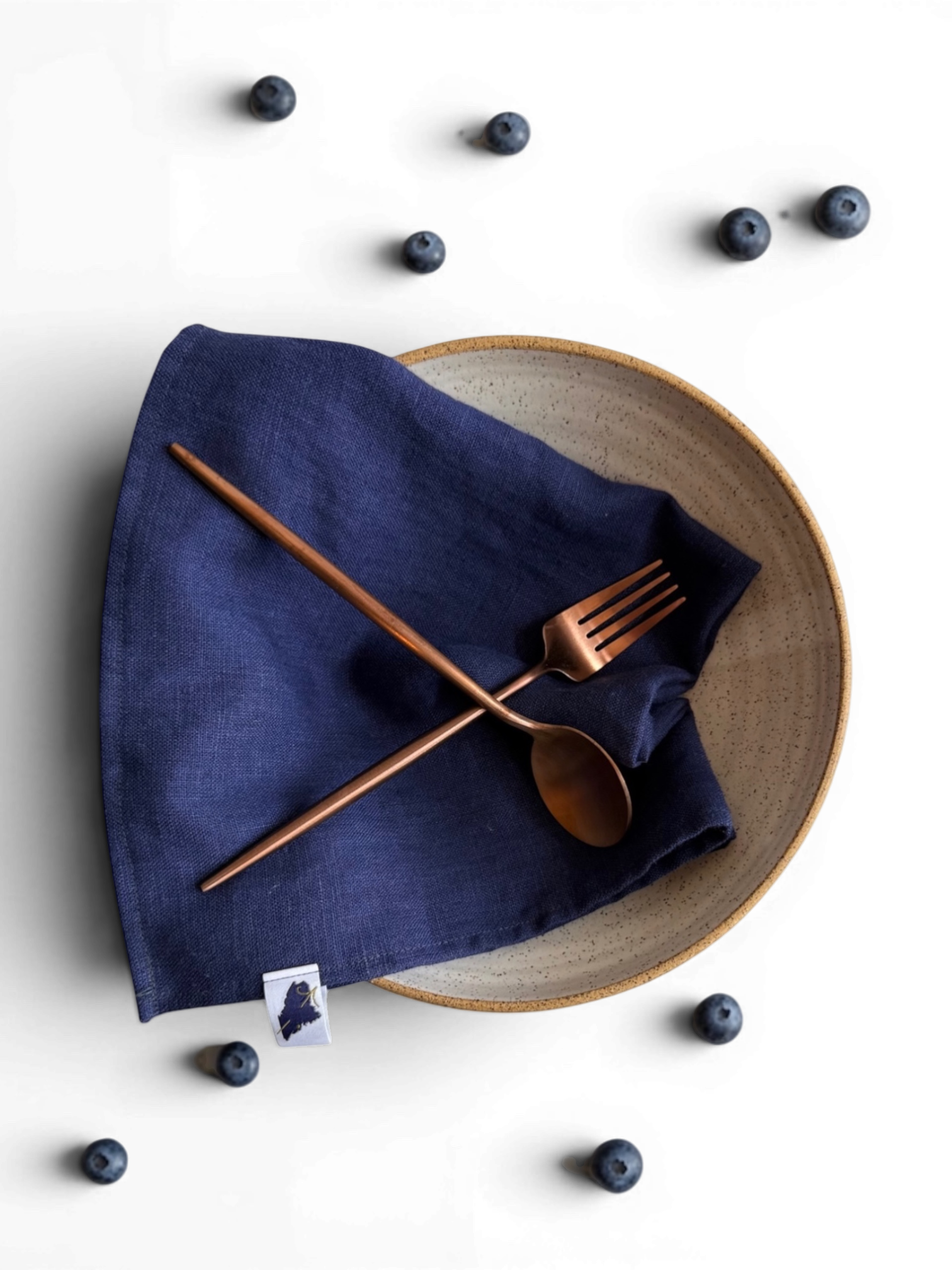 Blueberry Linen Napkins • 16" Square