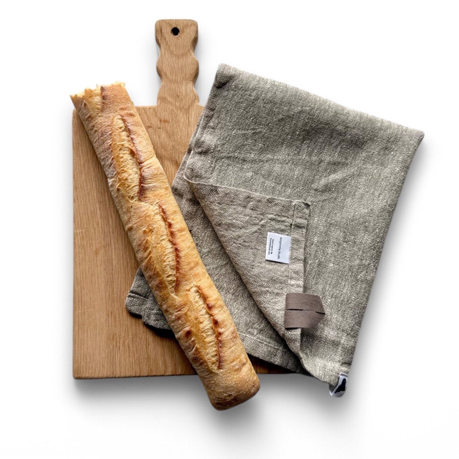 Rough Linen Hand Towel • Solid Flax