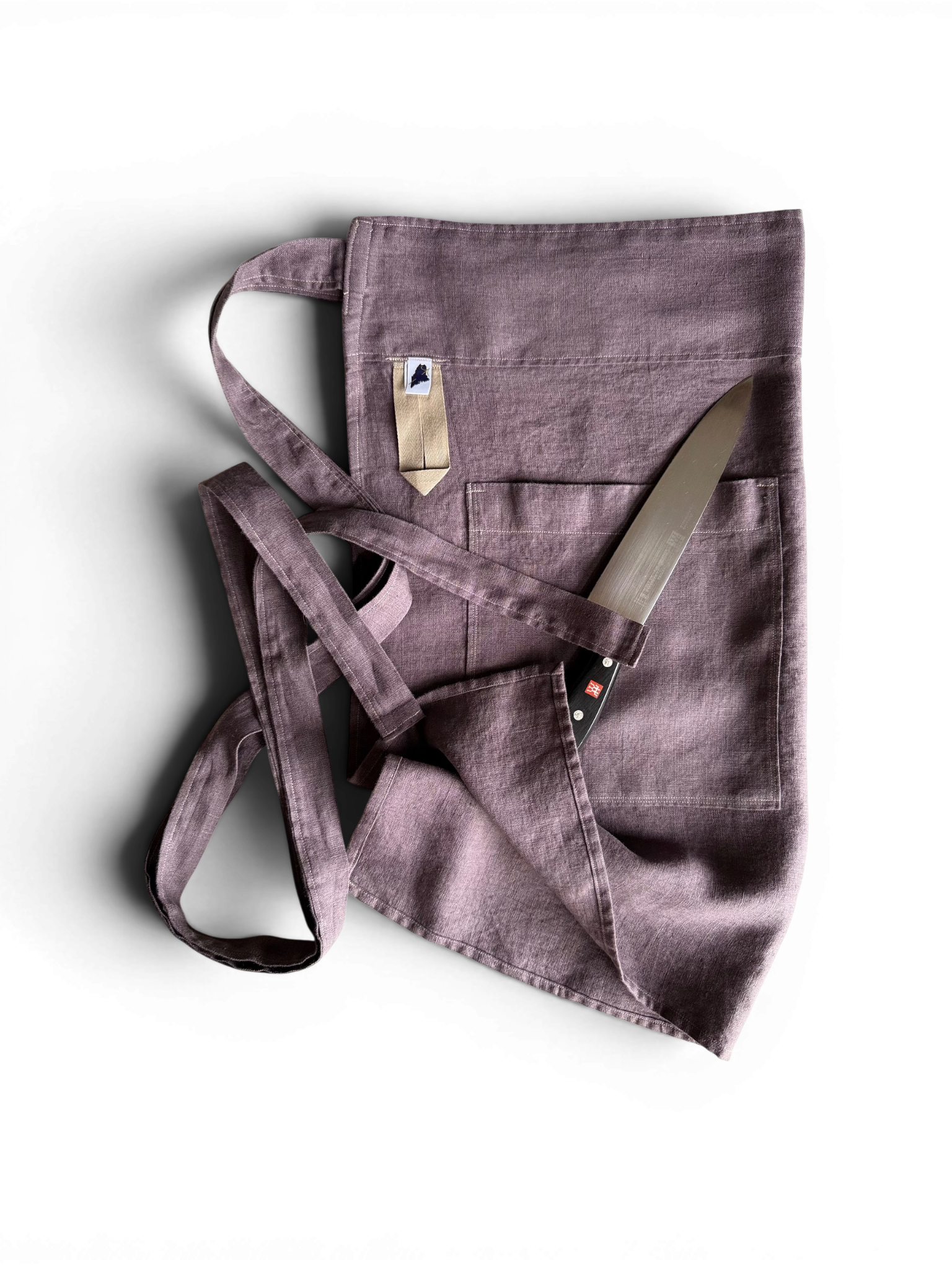 Fig Bistro Apron w/Pocket • 100% Linen