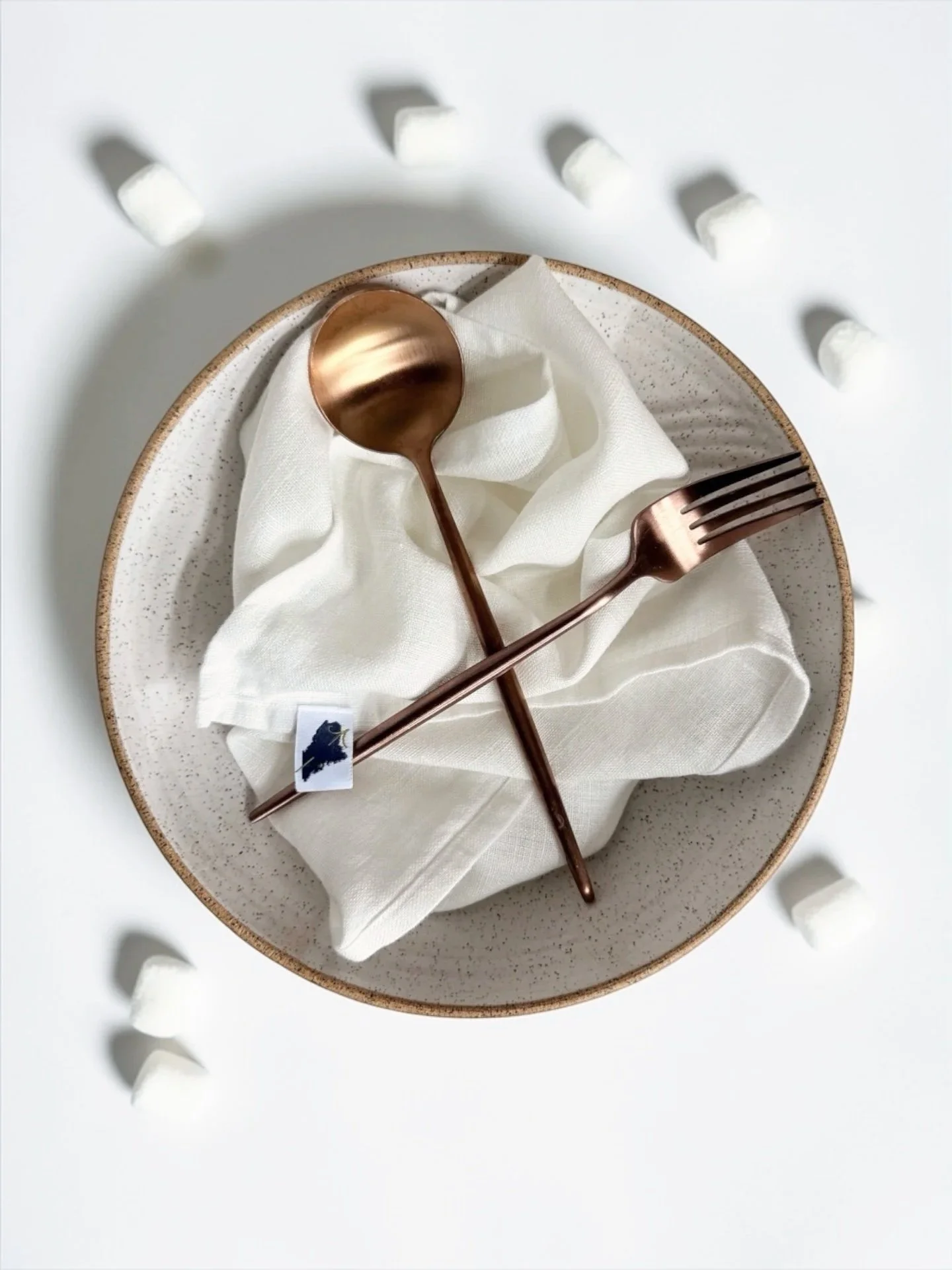 White Linen Napkins • 16" Square