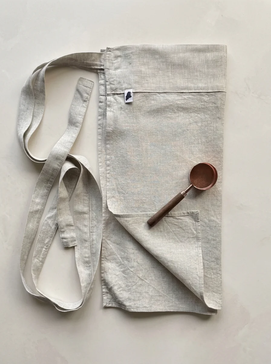 Oat Cafe Apron • 100% Linen