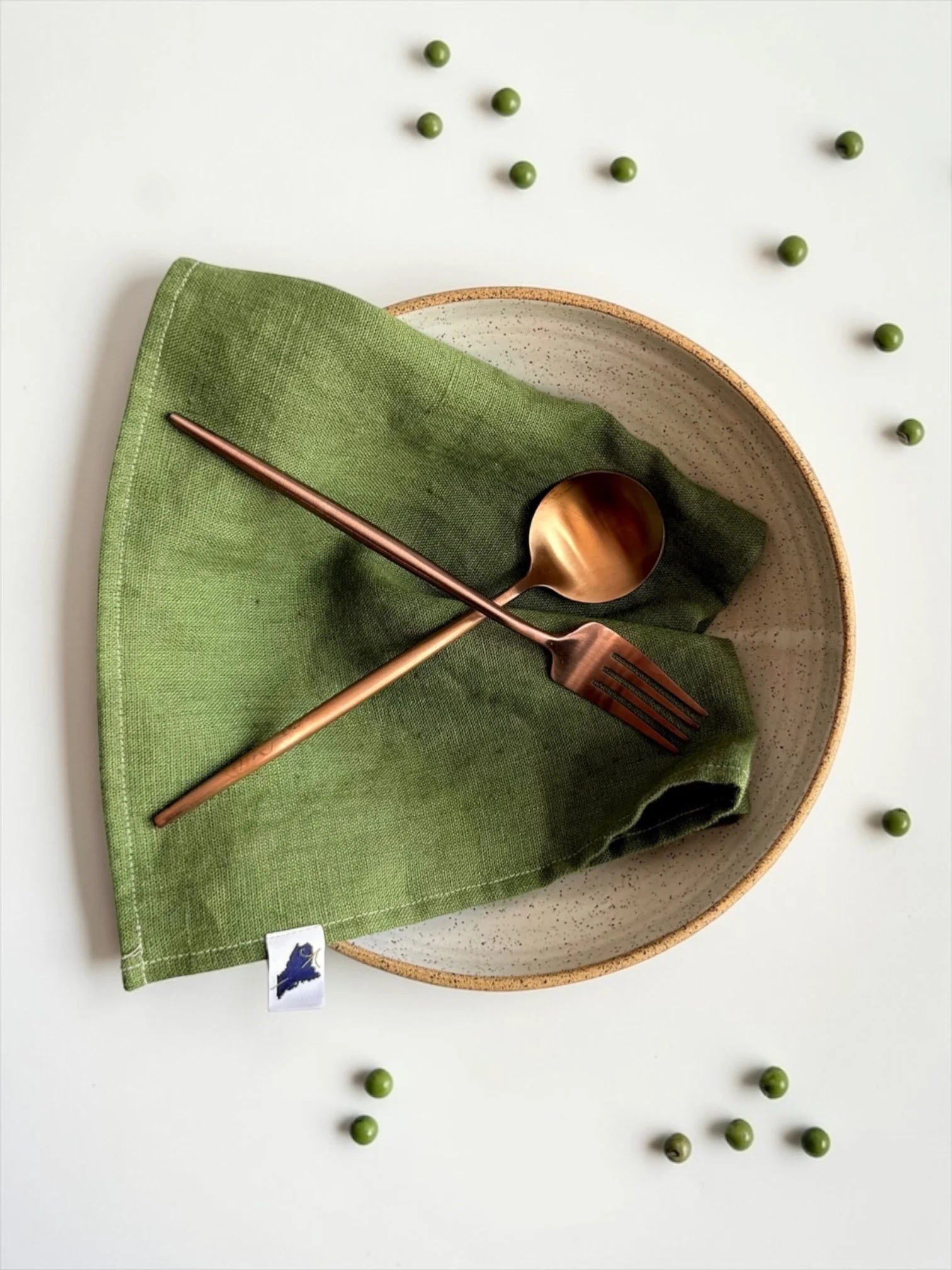 Fresh Peas Linen Napkins • 16" Square