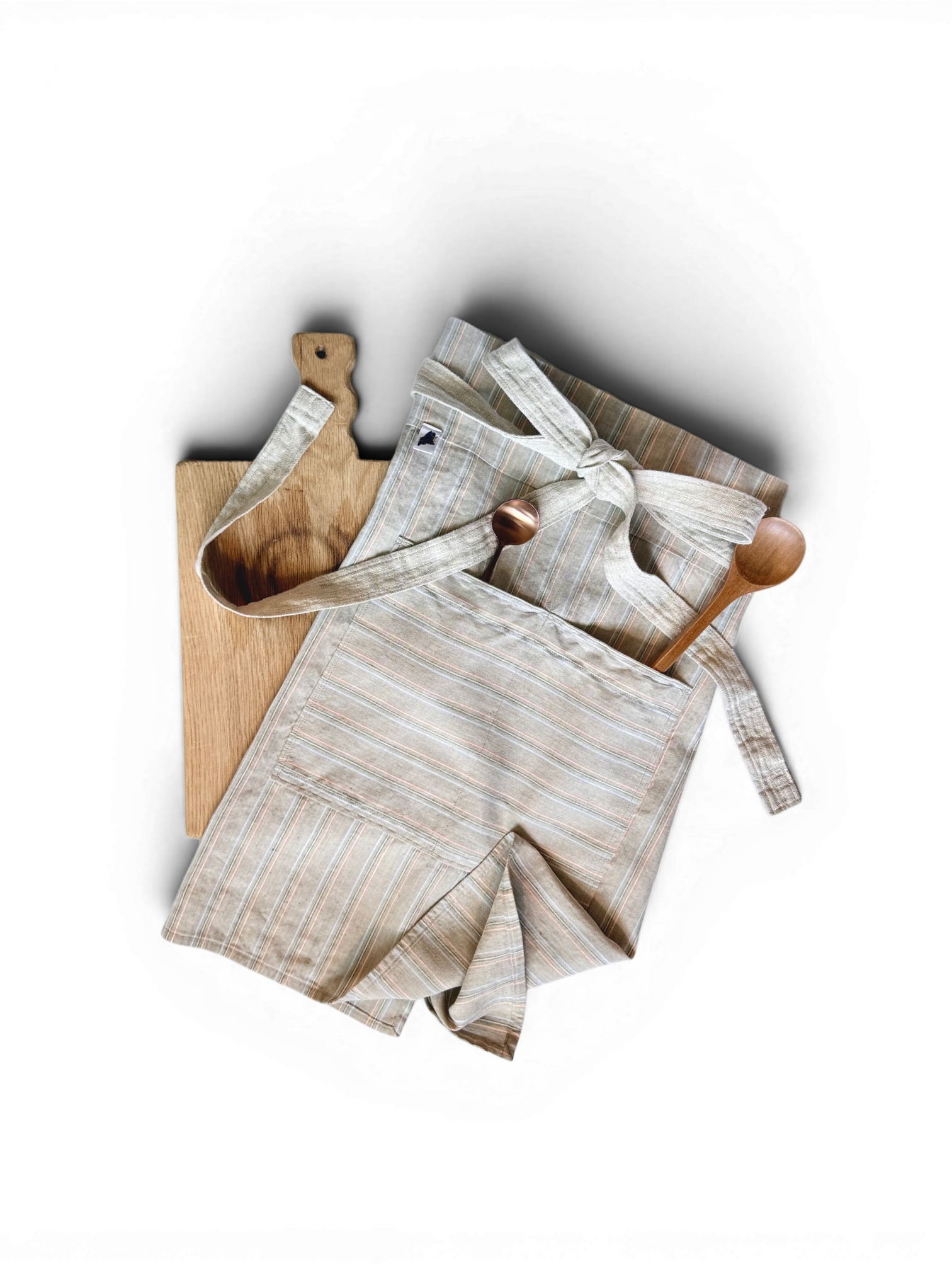 Limited Edition Pocketed Apron • Summer Stripe 100% Linen