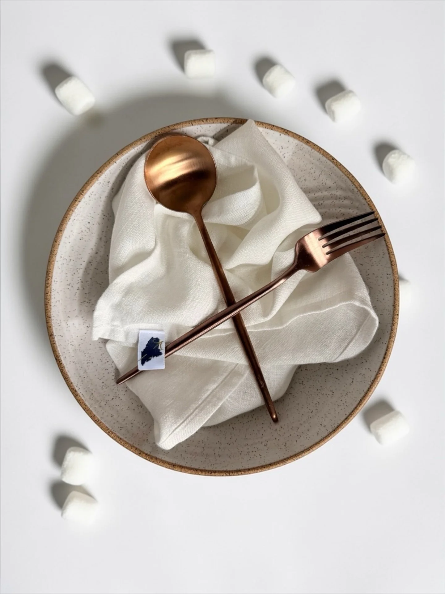 White Linen Napkins • 16" Square