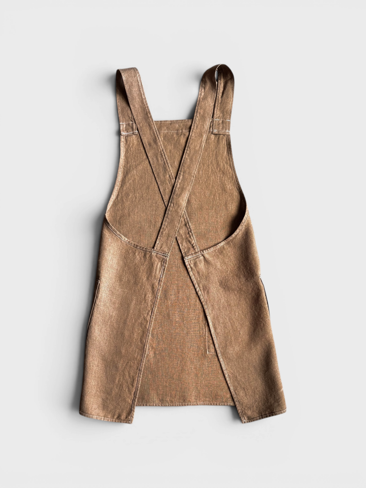 Linen Cross Back Apron • Ginger
