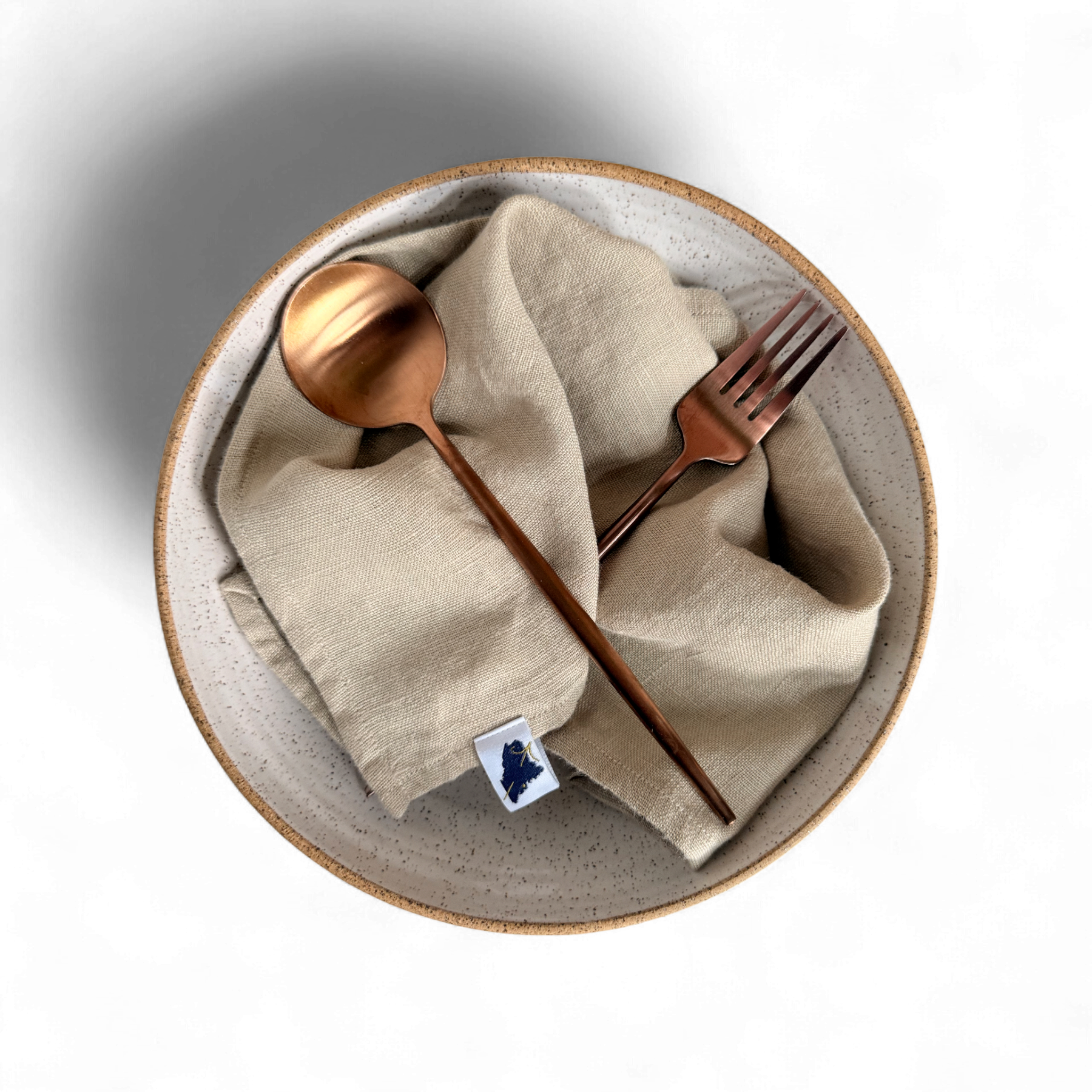 Dark Buttercream Linen Napkins • 16" Square