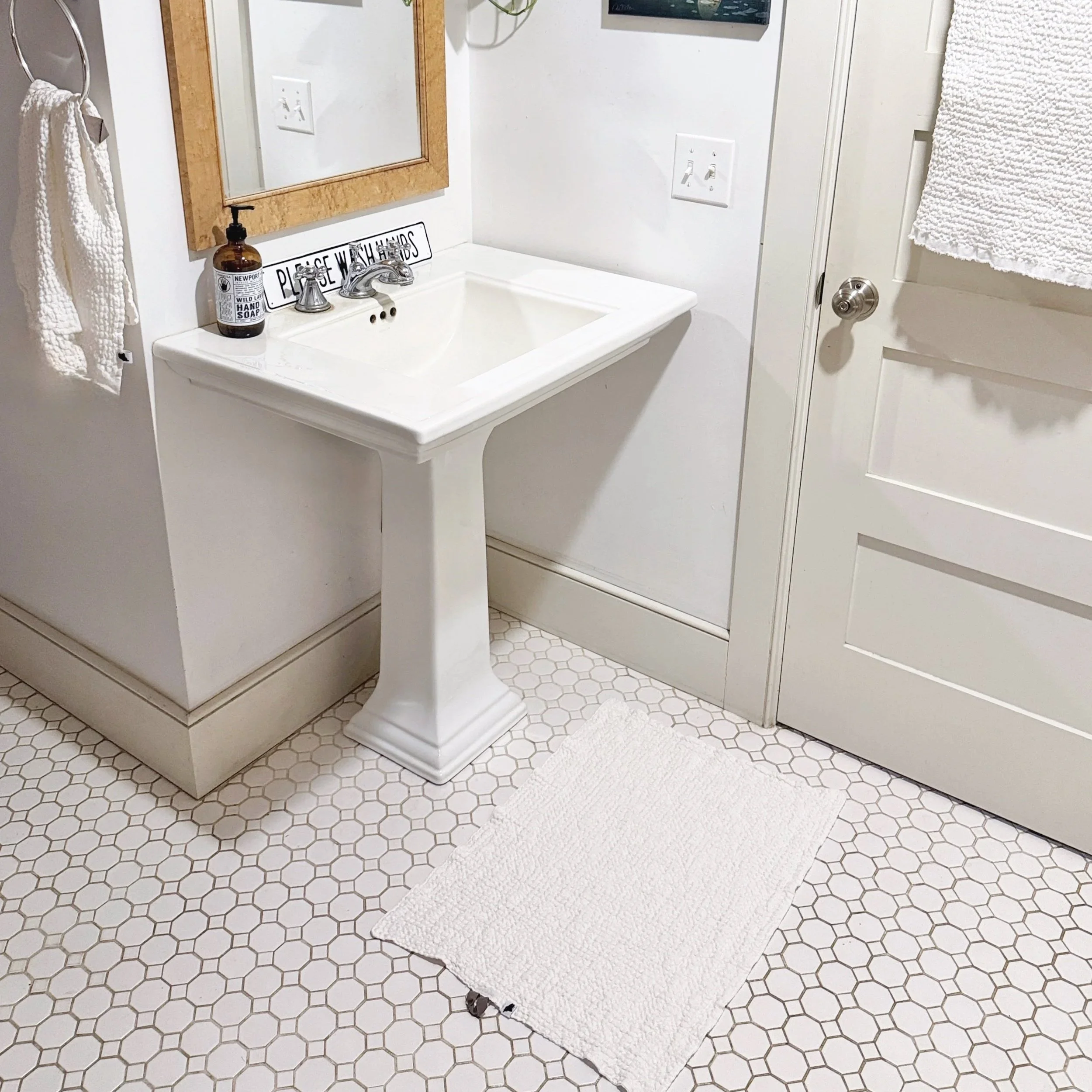 White Waffle Bath Mats