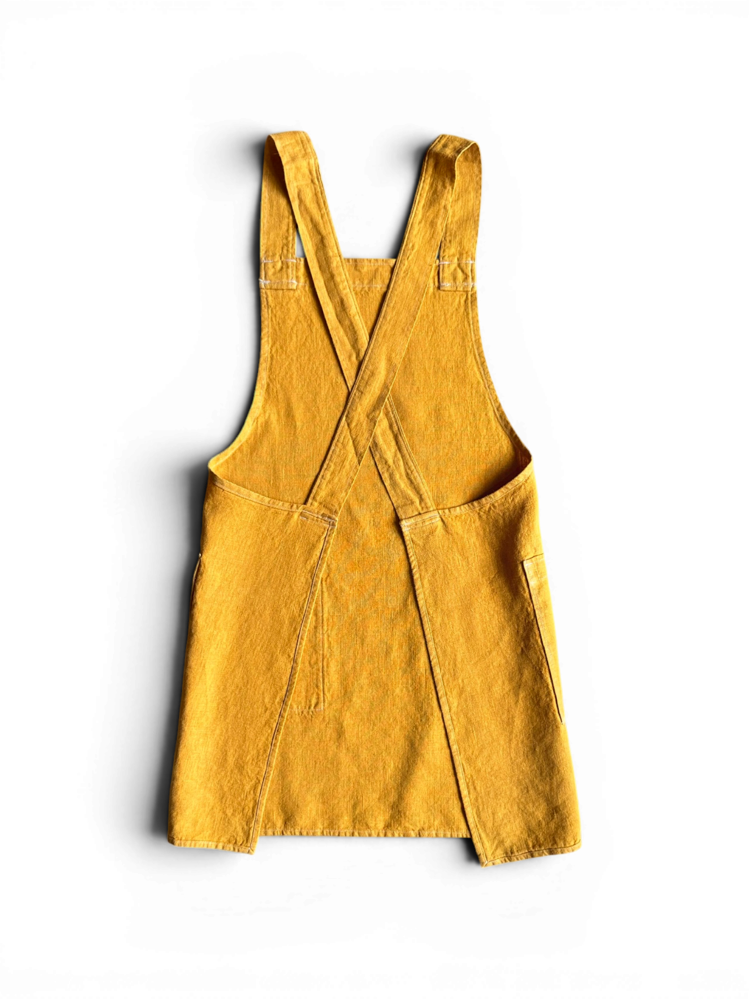 Linen Crossback Apron • Goldenrod
