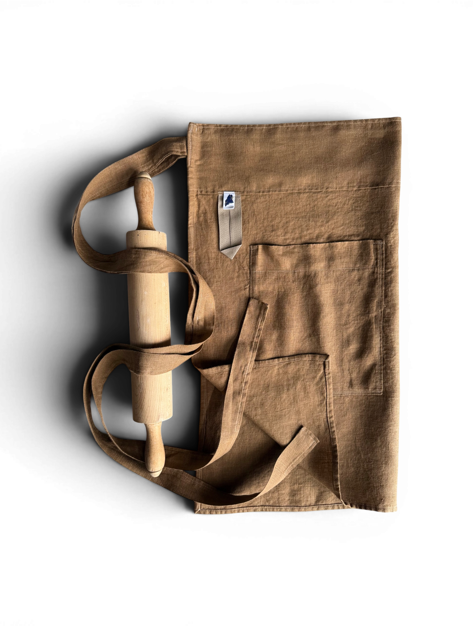 Ginger Bistro Apron w/Pocket • 100% Linen