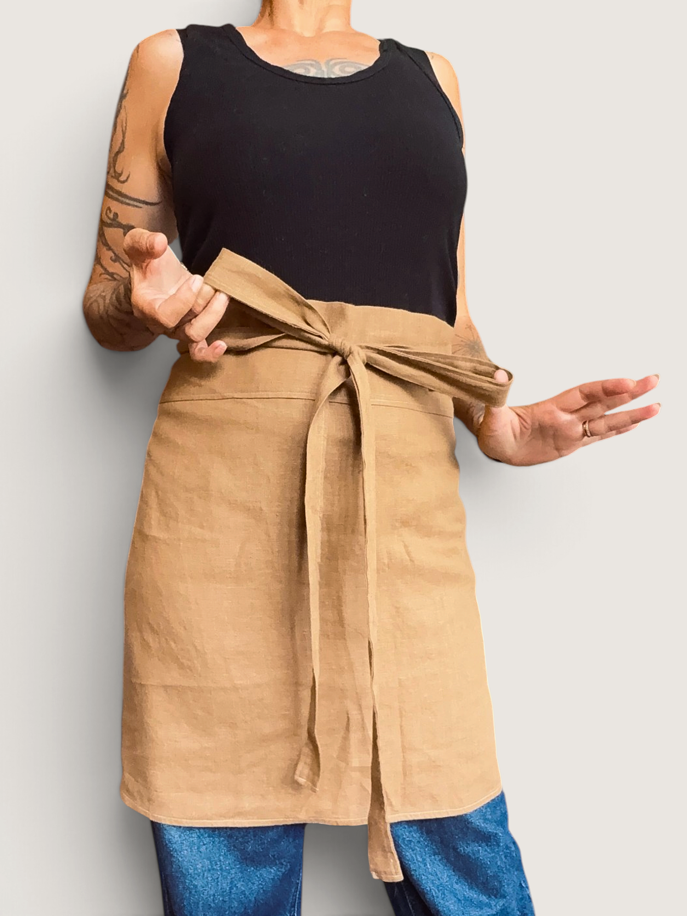 Ginger Cafe Apron • 100% Linen