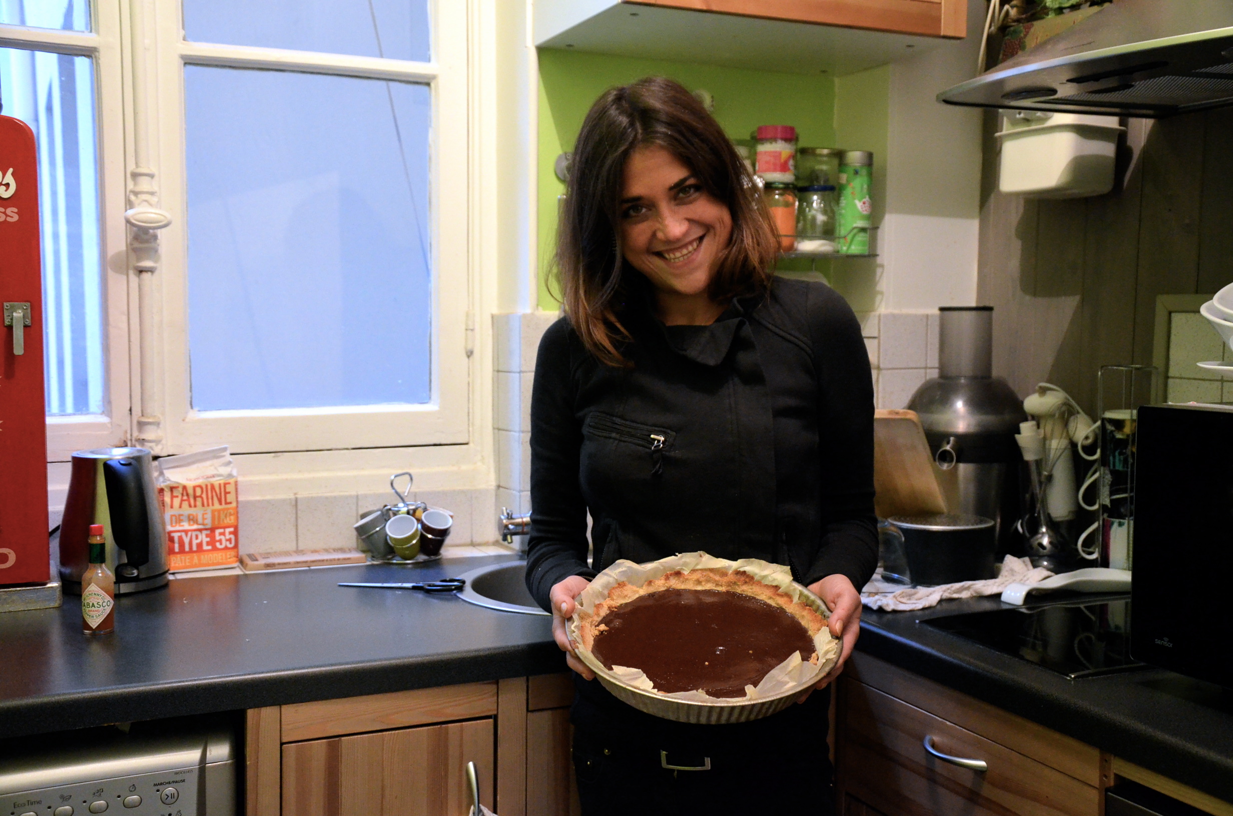 ...3 hours later. Your tart filling should be about 85% hard and your crust crispy when you bite into it. 