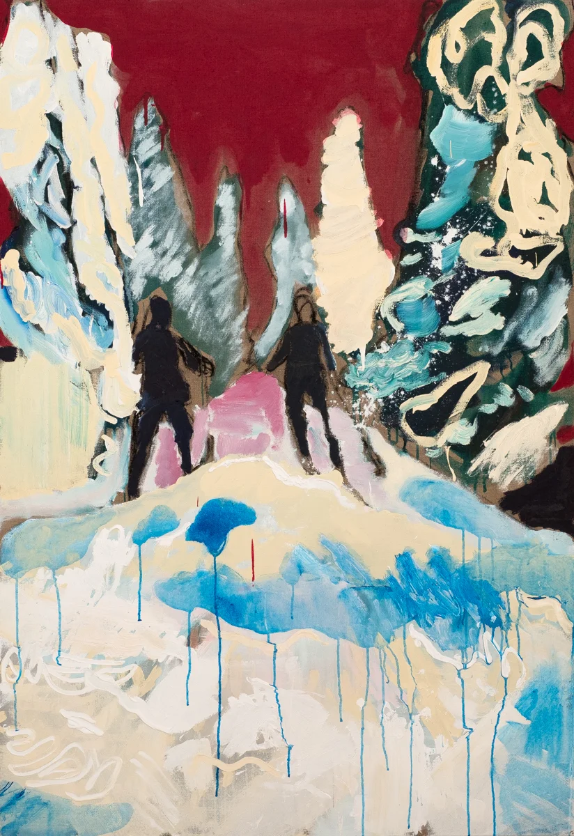 "Skitur" Acrylic and charcoal on linen. 145 x 100cm. 2016