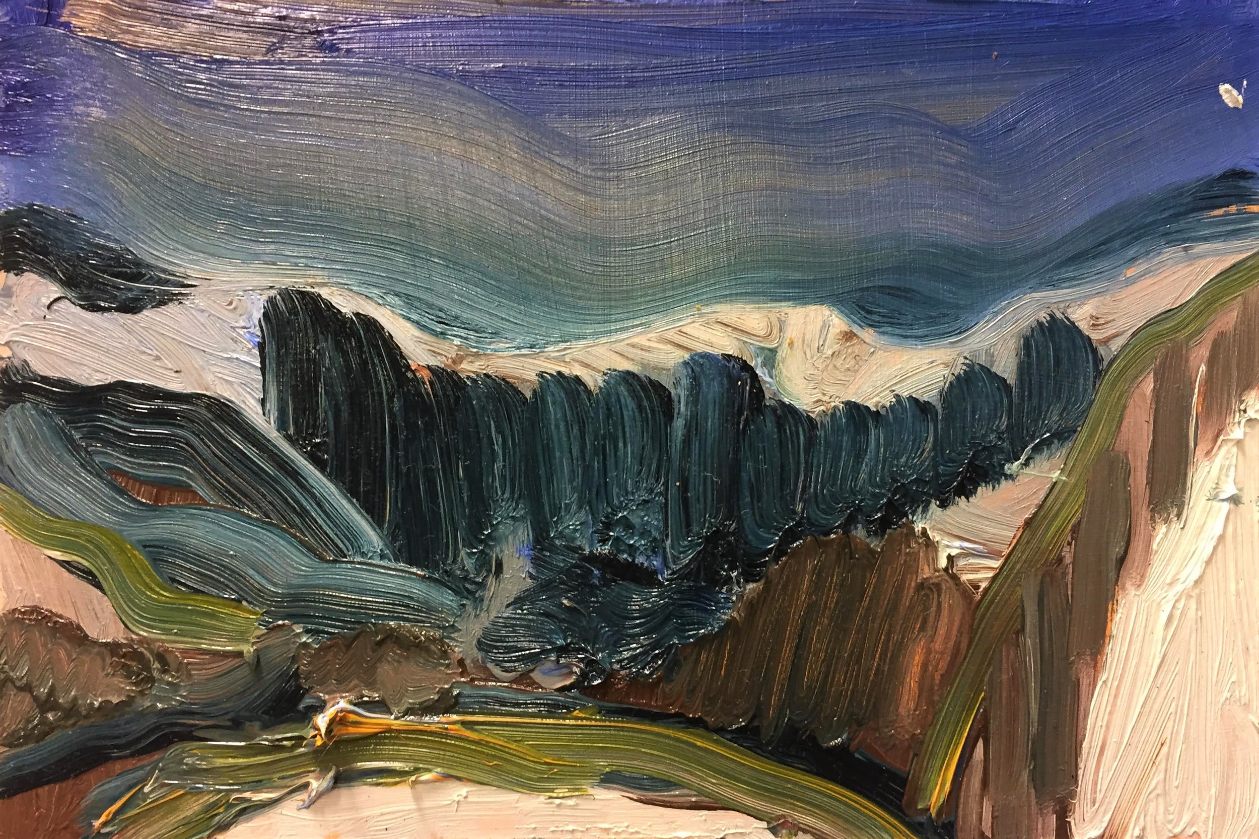 "Holiday Photo 2" oil on panel. 20 x 30cm. 2018