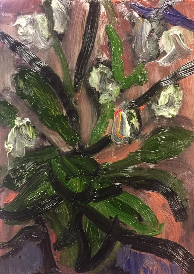 "Orchid" Oil on aluminum. 29,6 x 21cm. 2018.