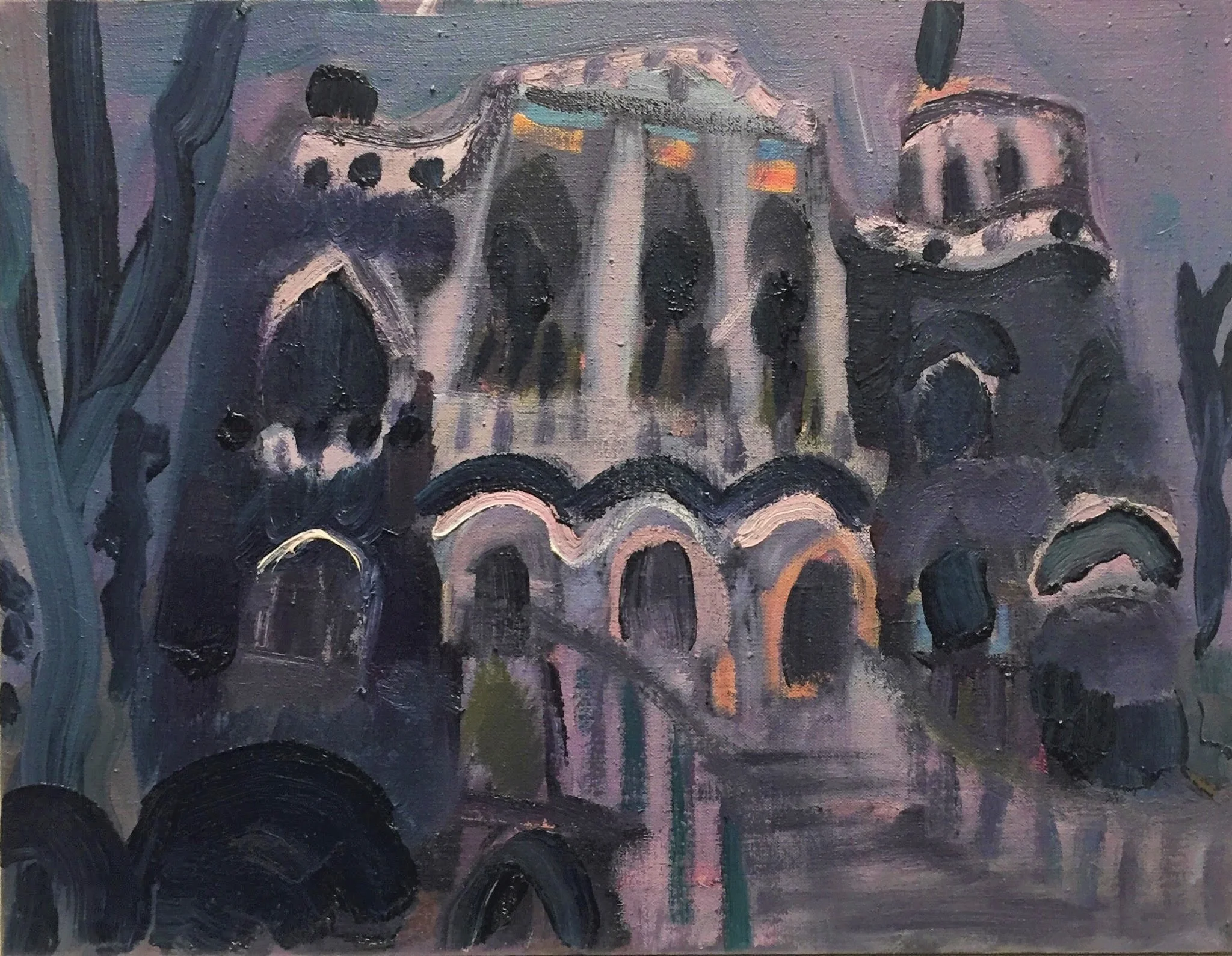 "Olympic museum" Oil on linen. 39 x 51cm. 2018.