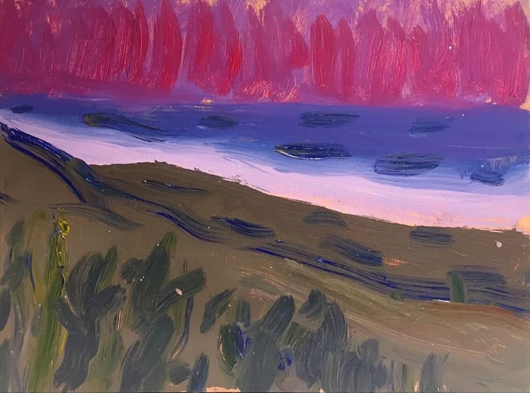 "Beach" Oil on panel. 30 x 40cm. 2018.