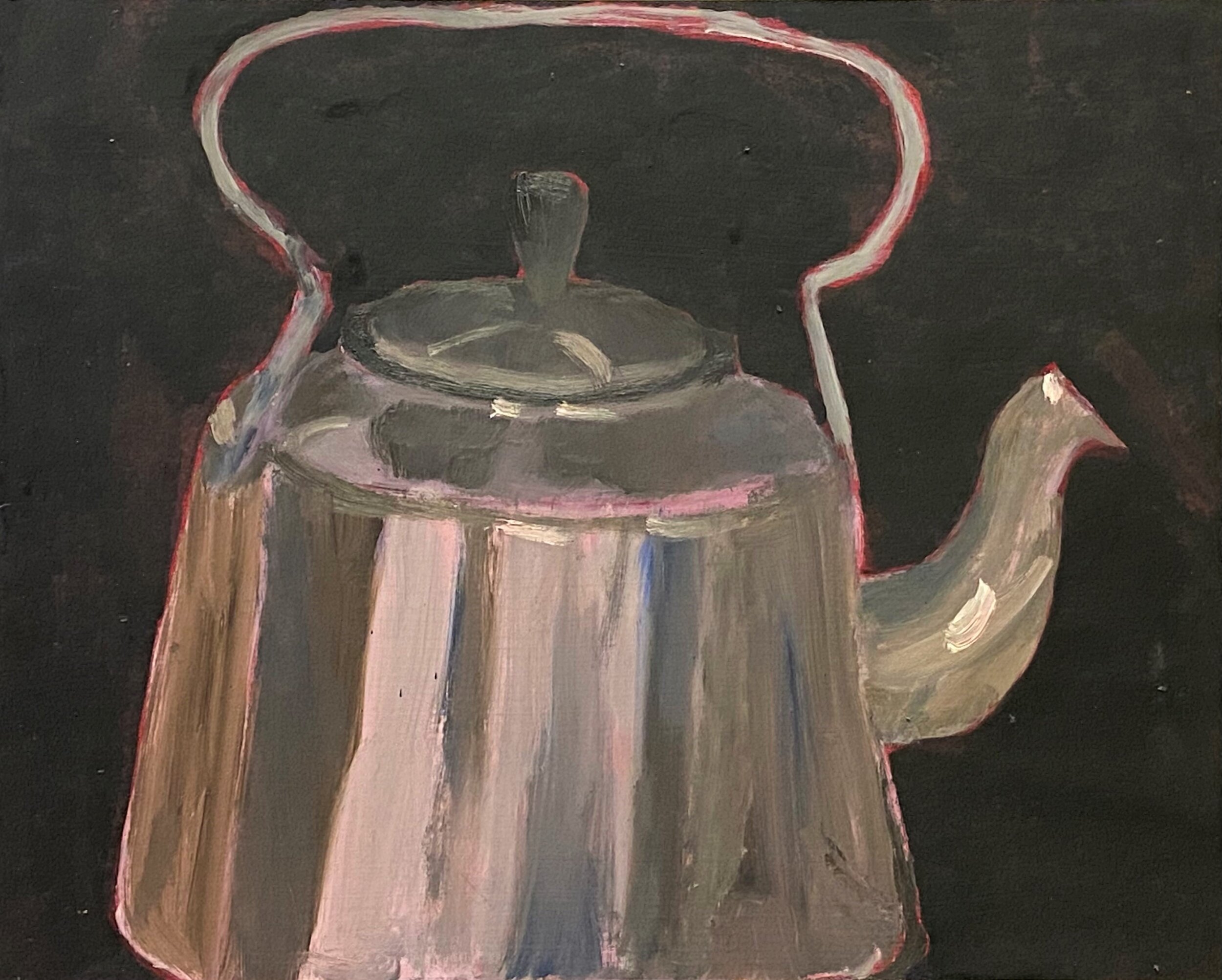 "Coffee Pot" Oil and acrylic on panel. 40 x 50cm. 2020