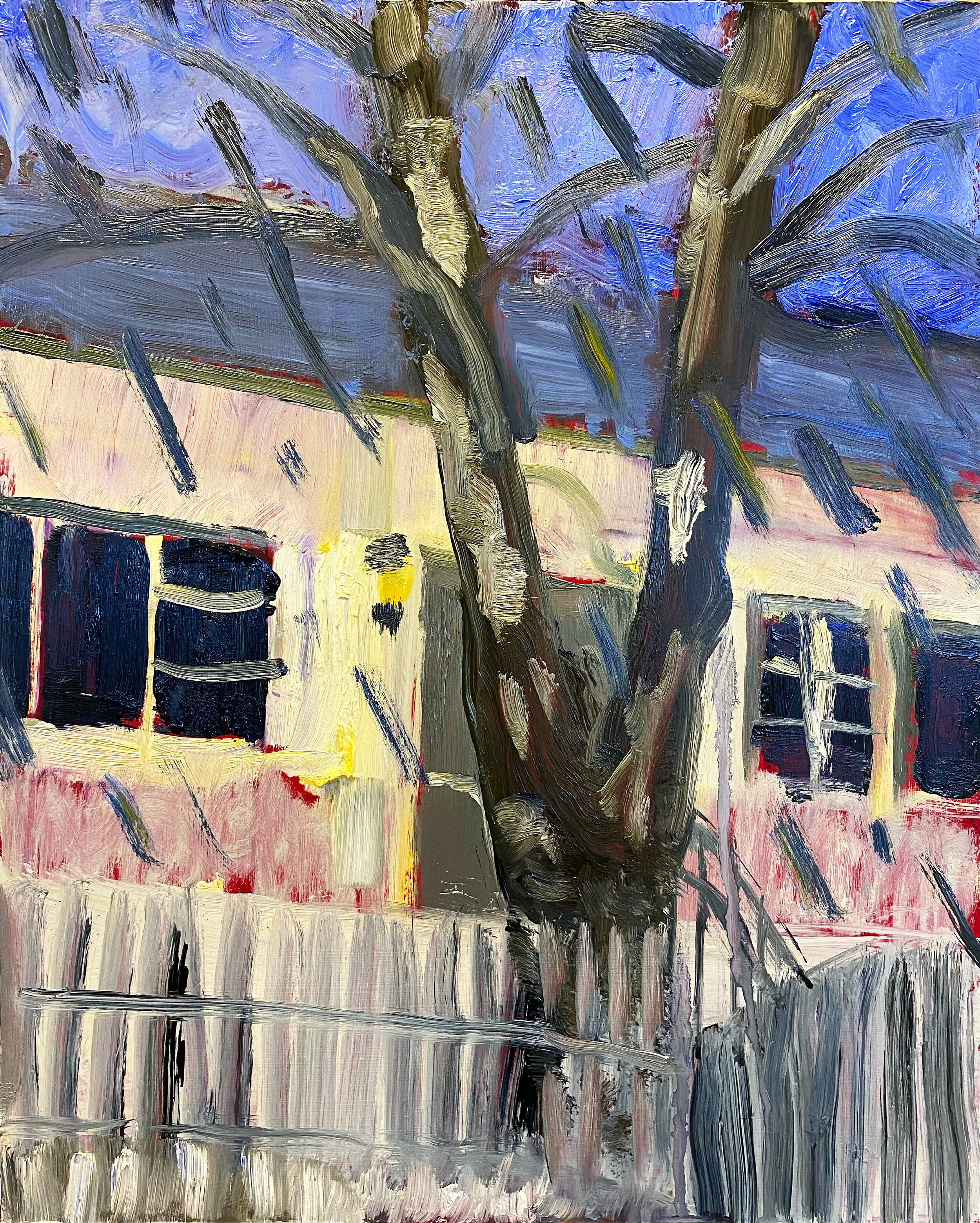 "Dentist" Oil and acrylic on panel. 50 x 40cm. 2020