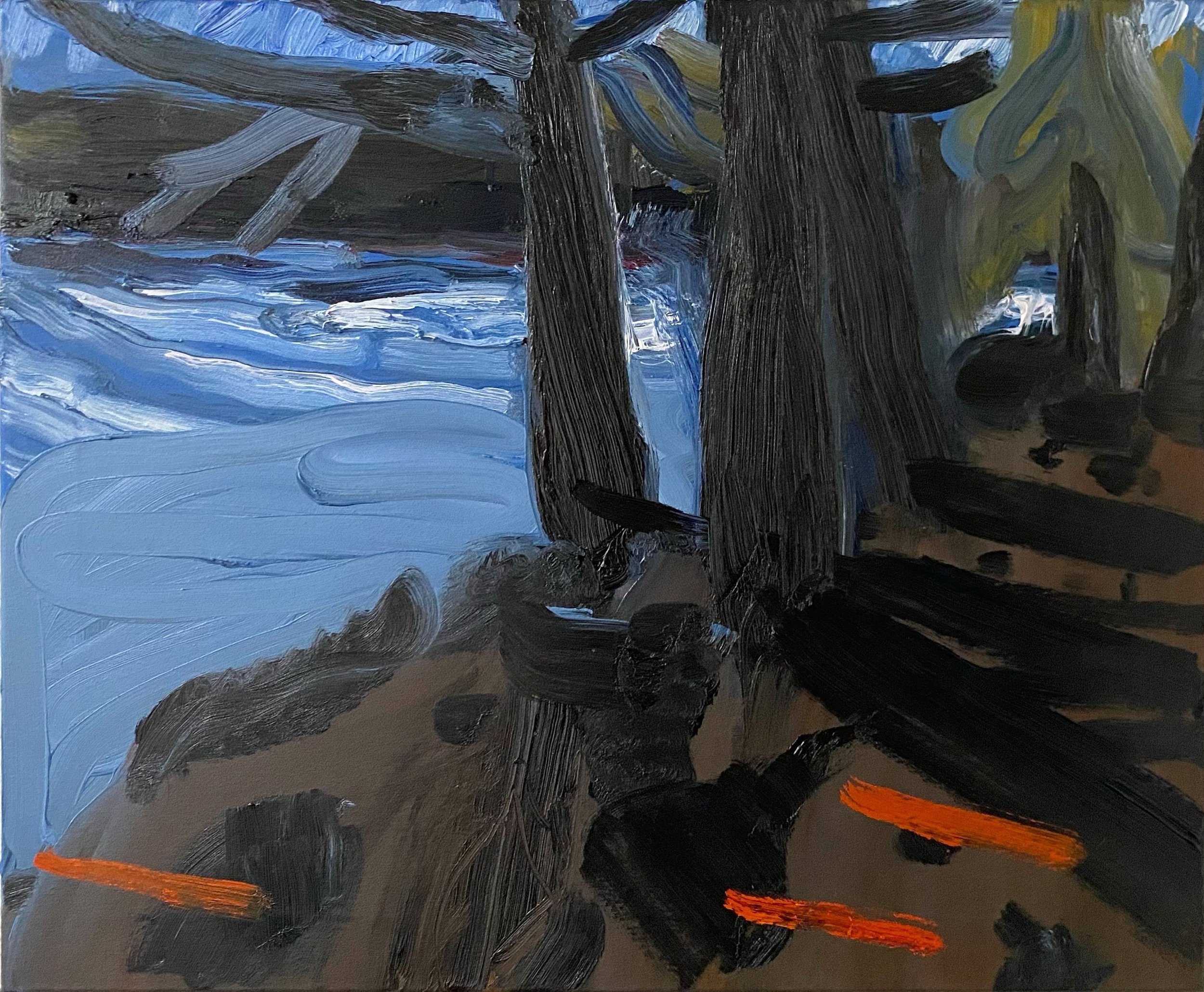 "Lake" Oil on canvas. 64 x 78cm. 2022