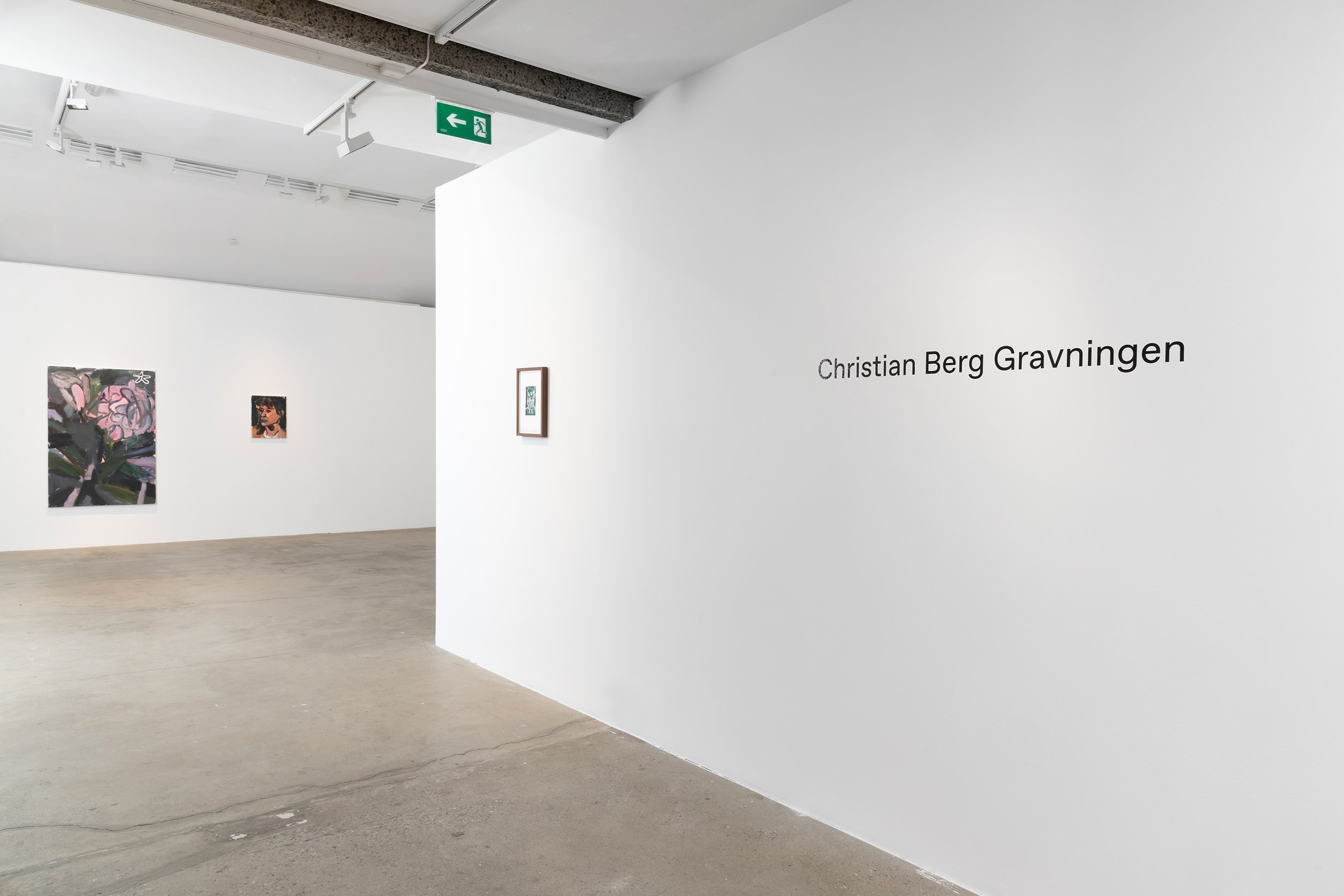 Installation view from "Christian Berg Gravningen" at Oplandia senter for samtidskunst. 2024