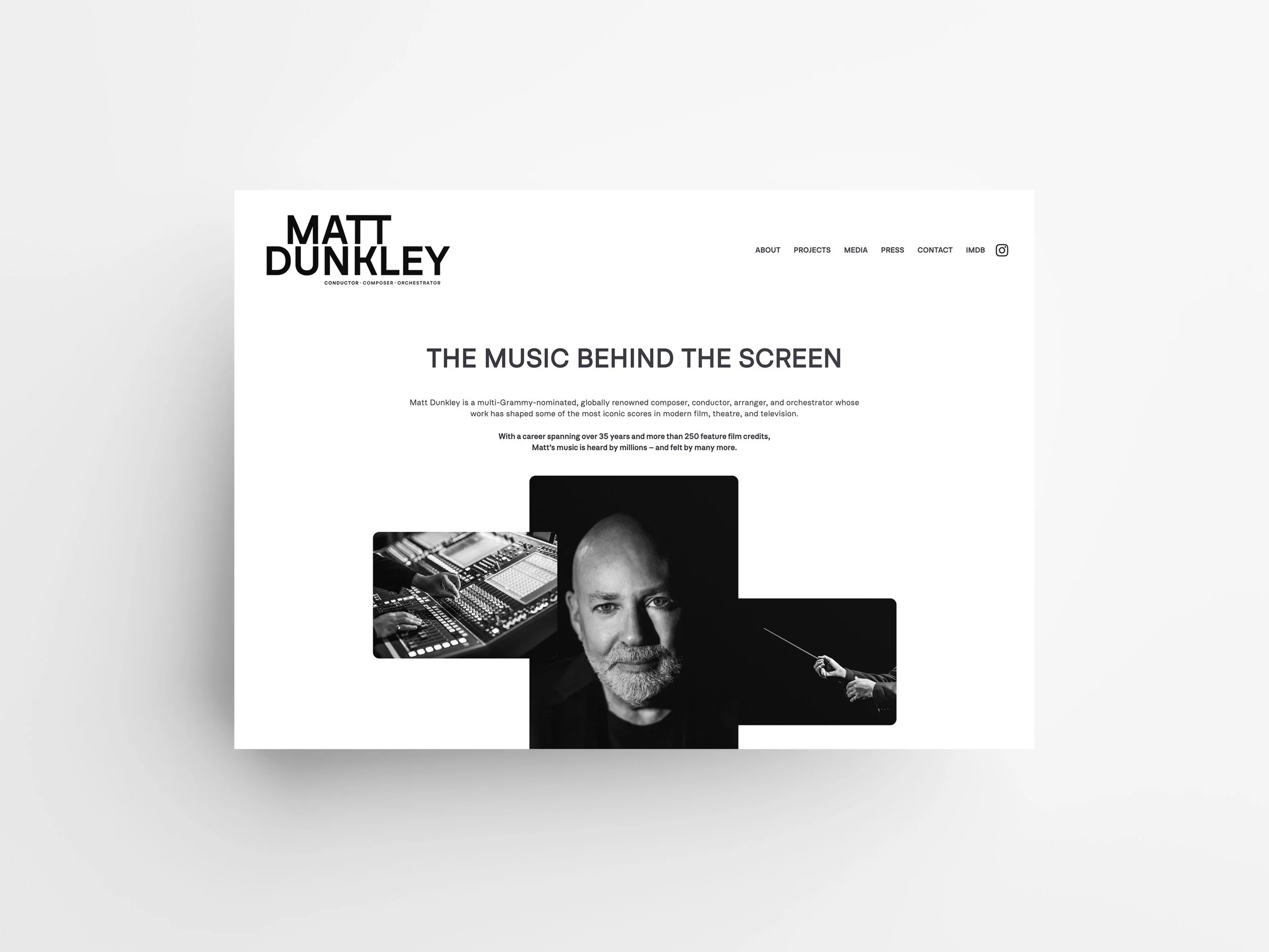 MATT DUNKLEY  
Logo, Graphic Design, Art Direction, Webdesign