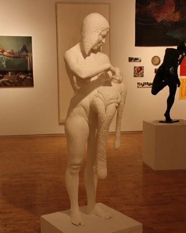 Throwback to &ldquo;Bunnylove&rdquo;, Hydrocal 162cm/Lifesize. Installationview from New York Academy of Art MFA Thesis Exhibition 2011. #art #sculpture #figurativeart #body #nyc #nycart #tribeca #newyorkcity #norwegian #norwegianartist #anatomy #sku