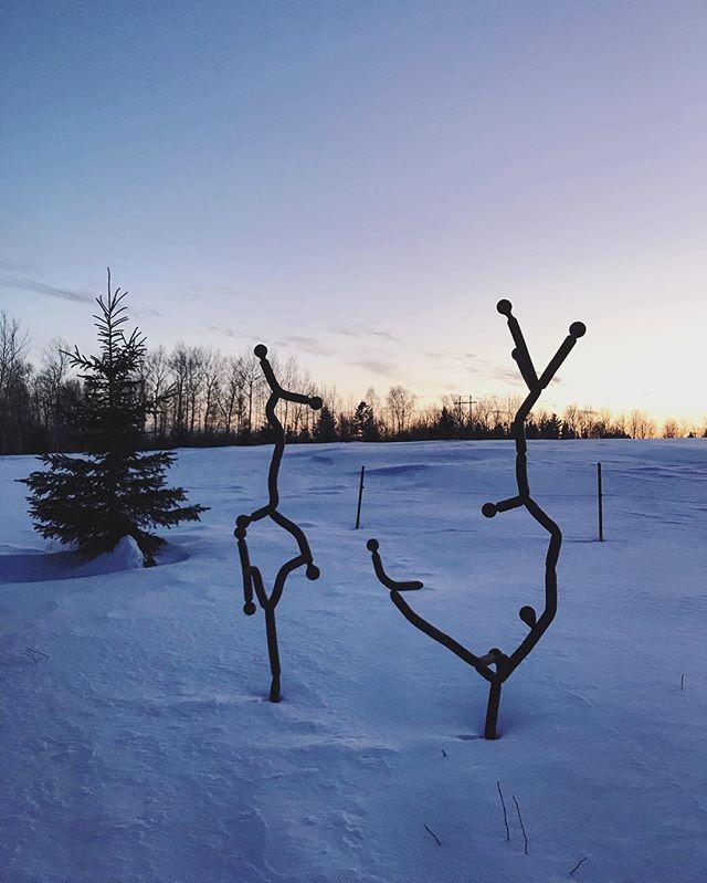 Winter acrobatics ❄️ #minnesotaartist #metalart #achillwindsmetalart #myminnesota #mnart