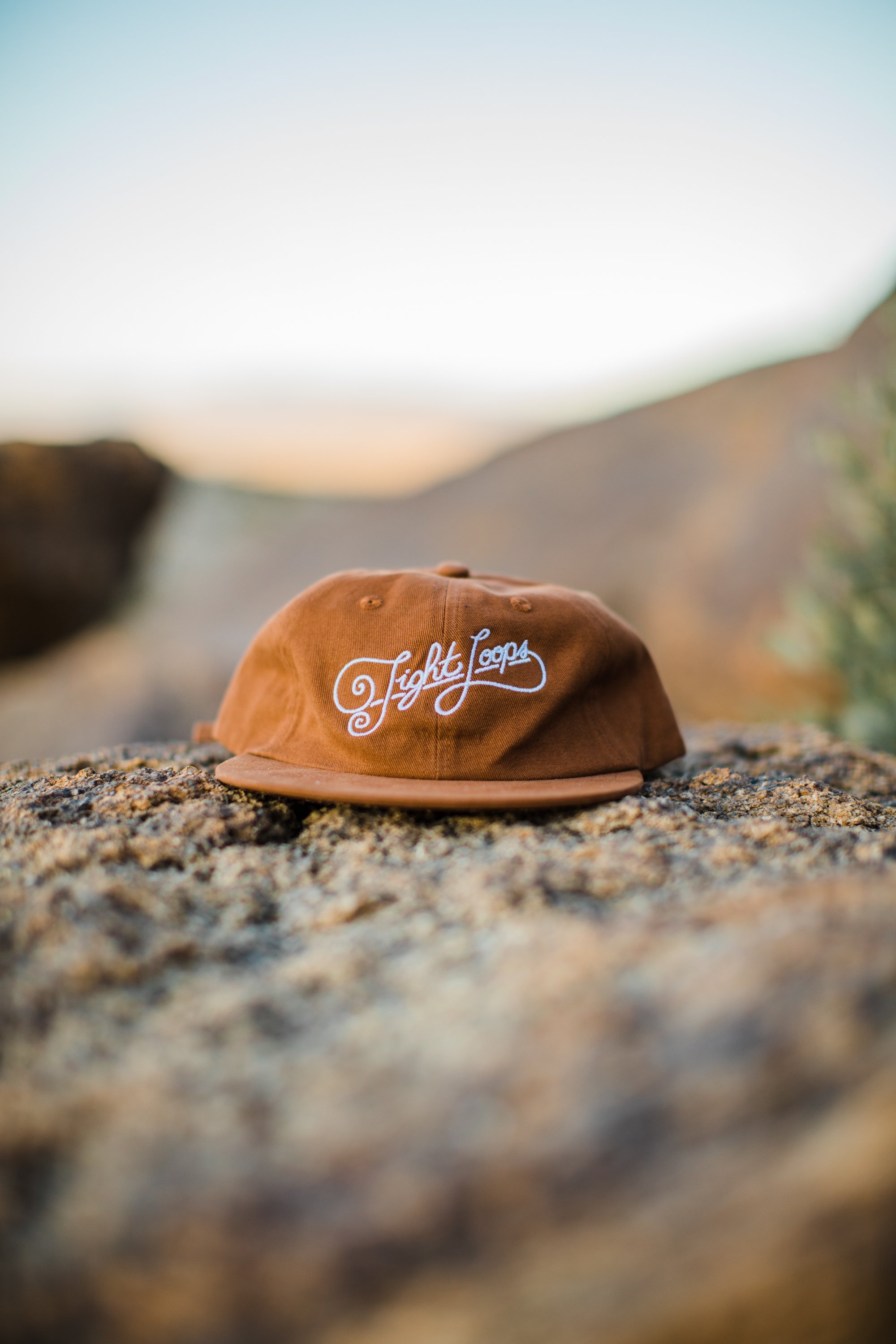Logo Embroidered Hat in Rust