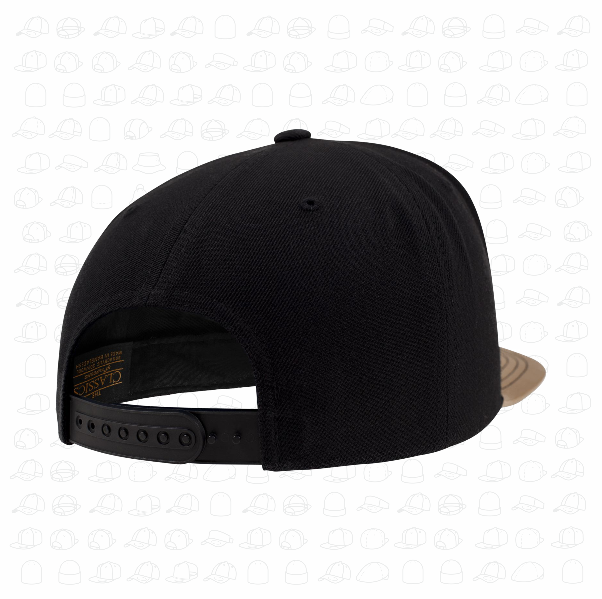 Yupoong Flexfit Metallic Visor Snapback by London Snapbacks.png