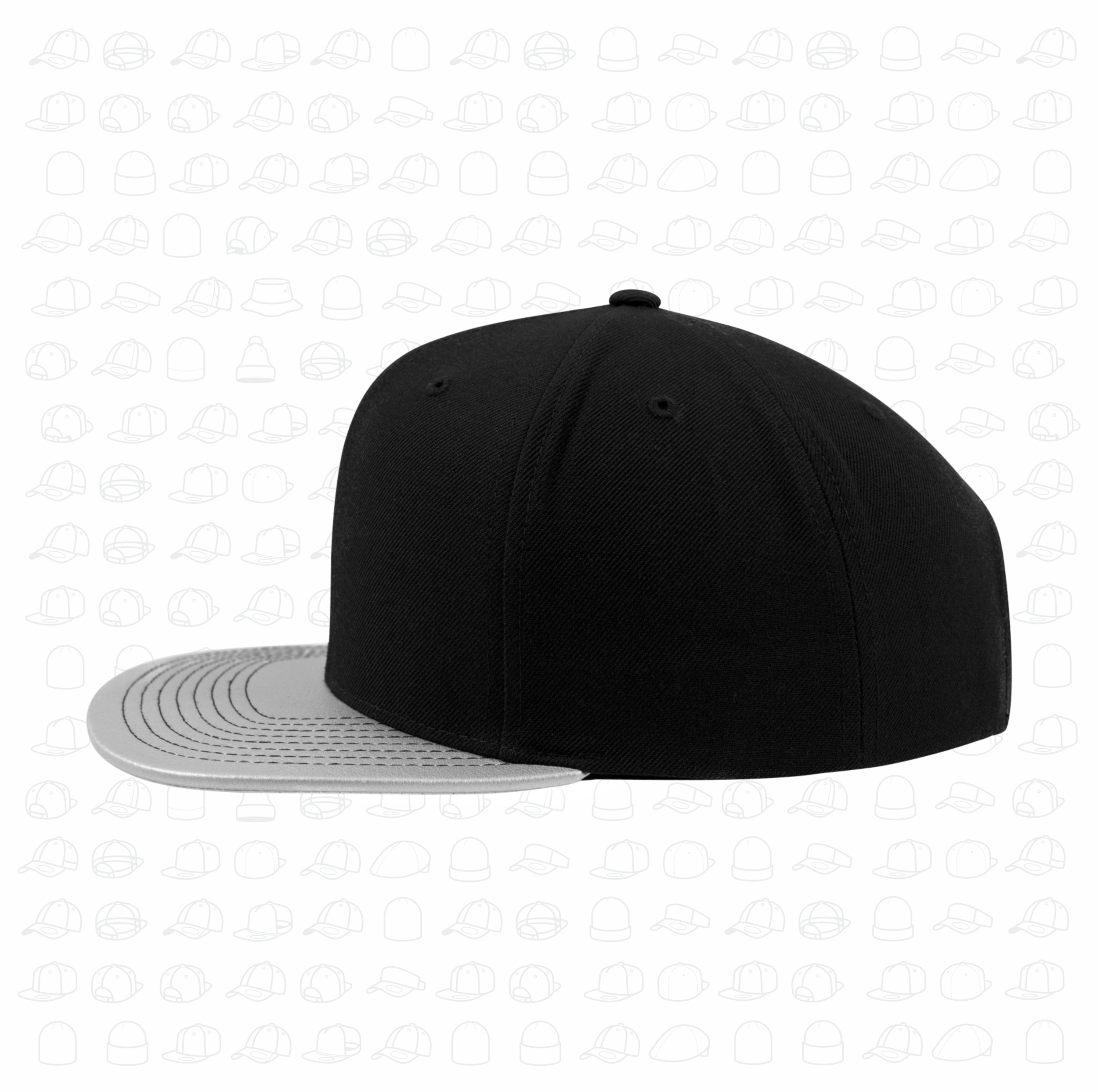 Yupoong Flexfit Metallic Visor Snapback by London Snapbacks.png