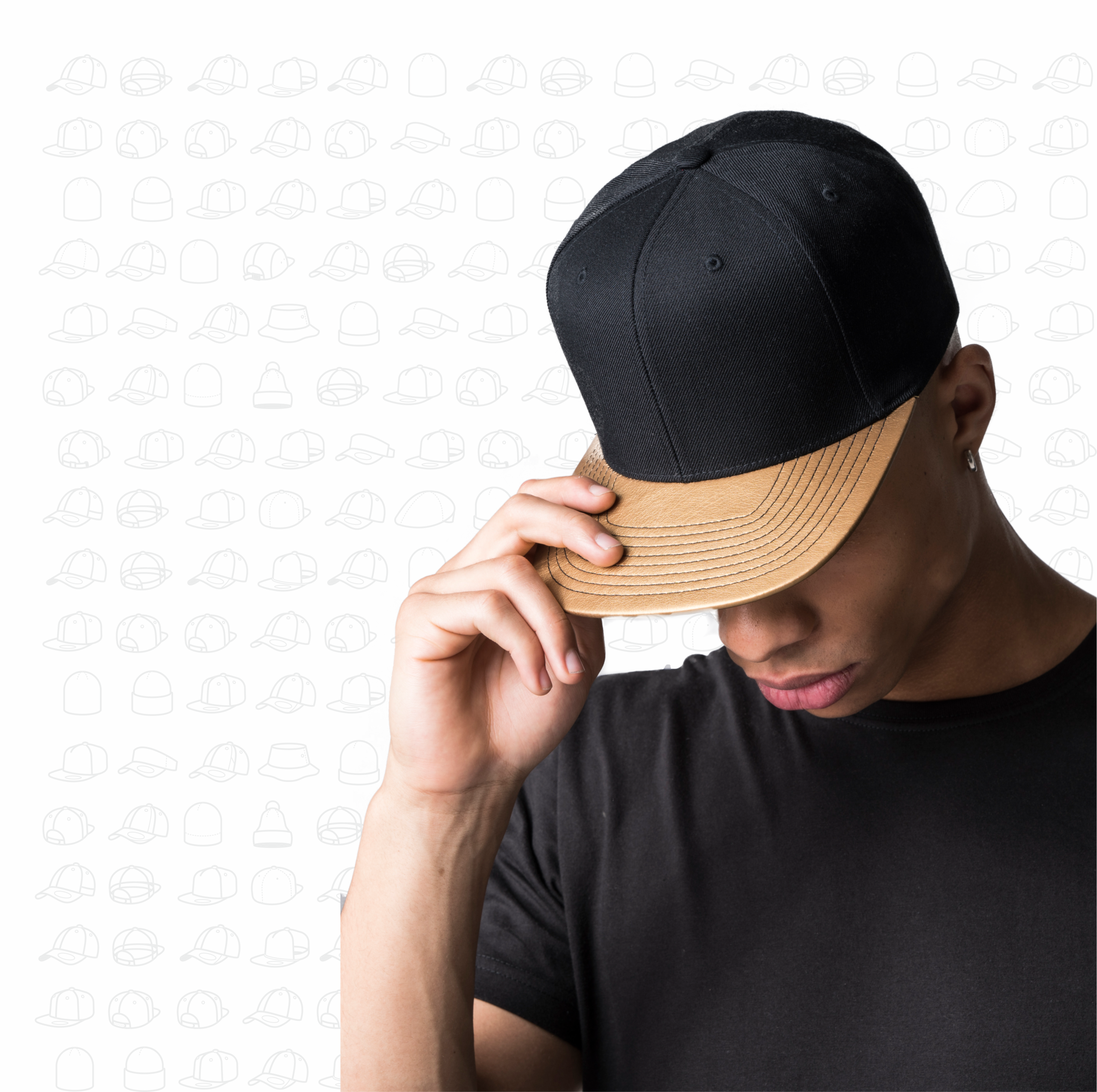 Yupoong Flexfit Metallic Visor Snapback by London Snapbacks.png