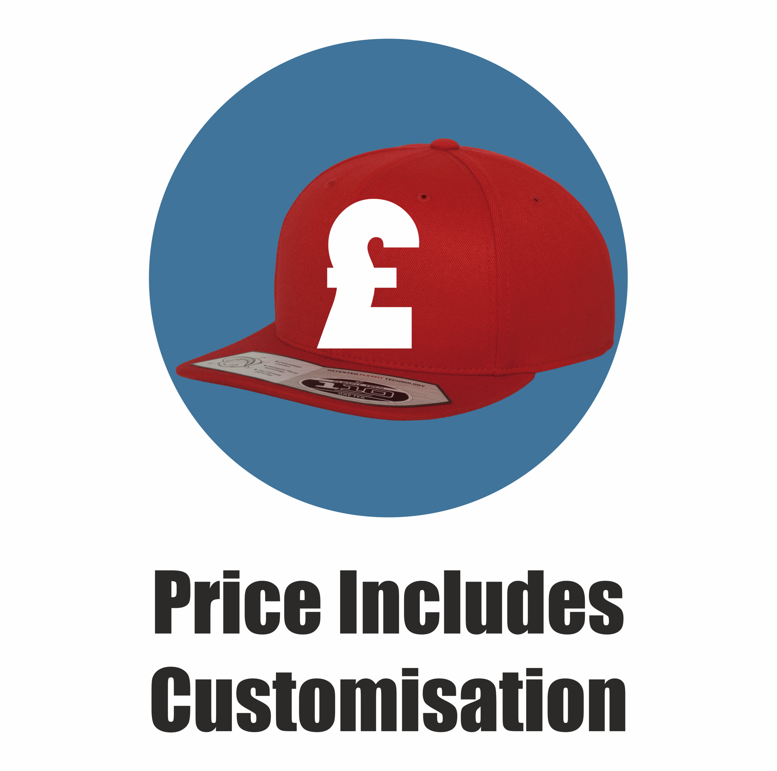 Yupoong Flexfit by London Snapbacks, Price includes front & back customisation.png