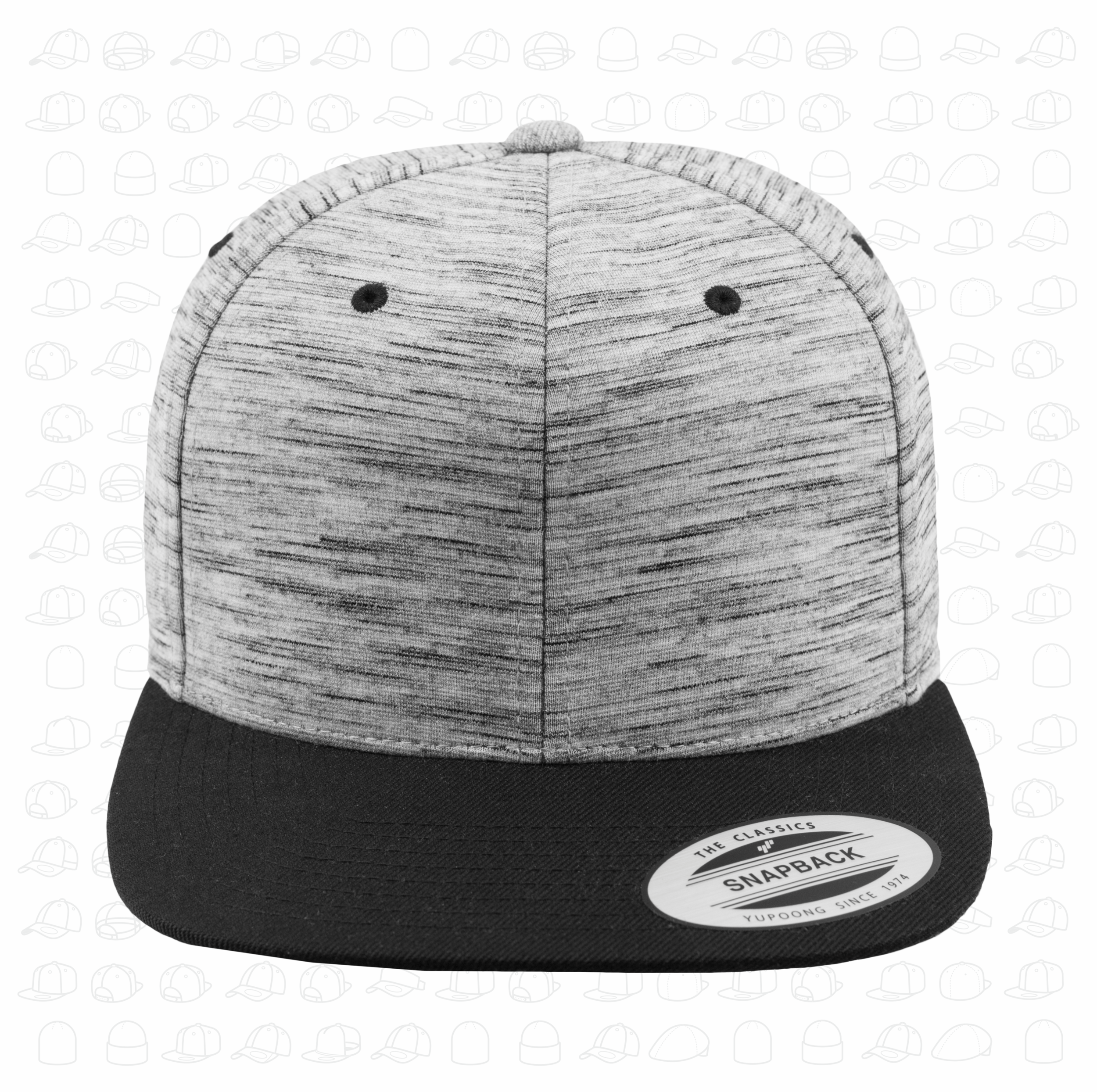 Yupoong Flexfit Stripes Melange Snapback by London Snapbacks.png