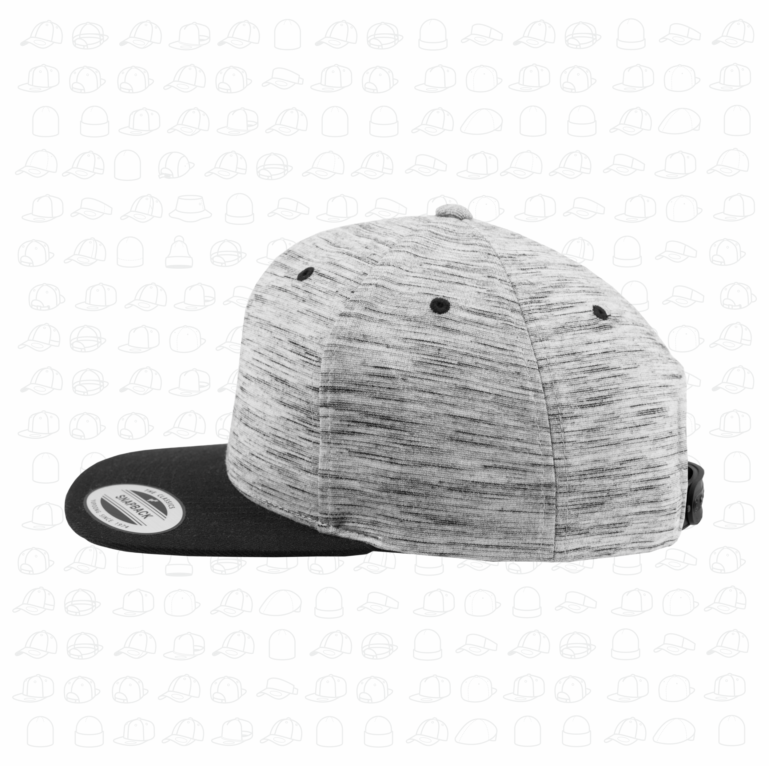 Yupoong Flexfit Stripes Melange Snapback by London Snapbacks.png
