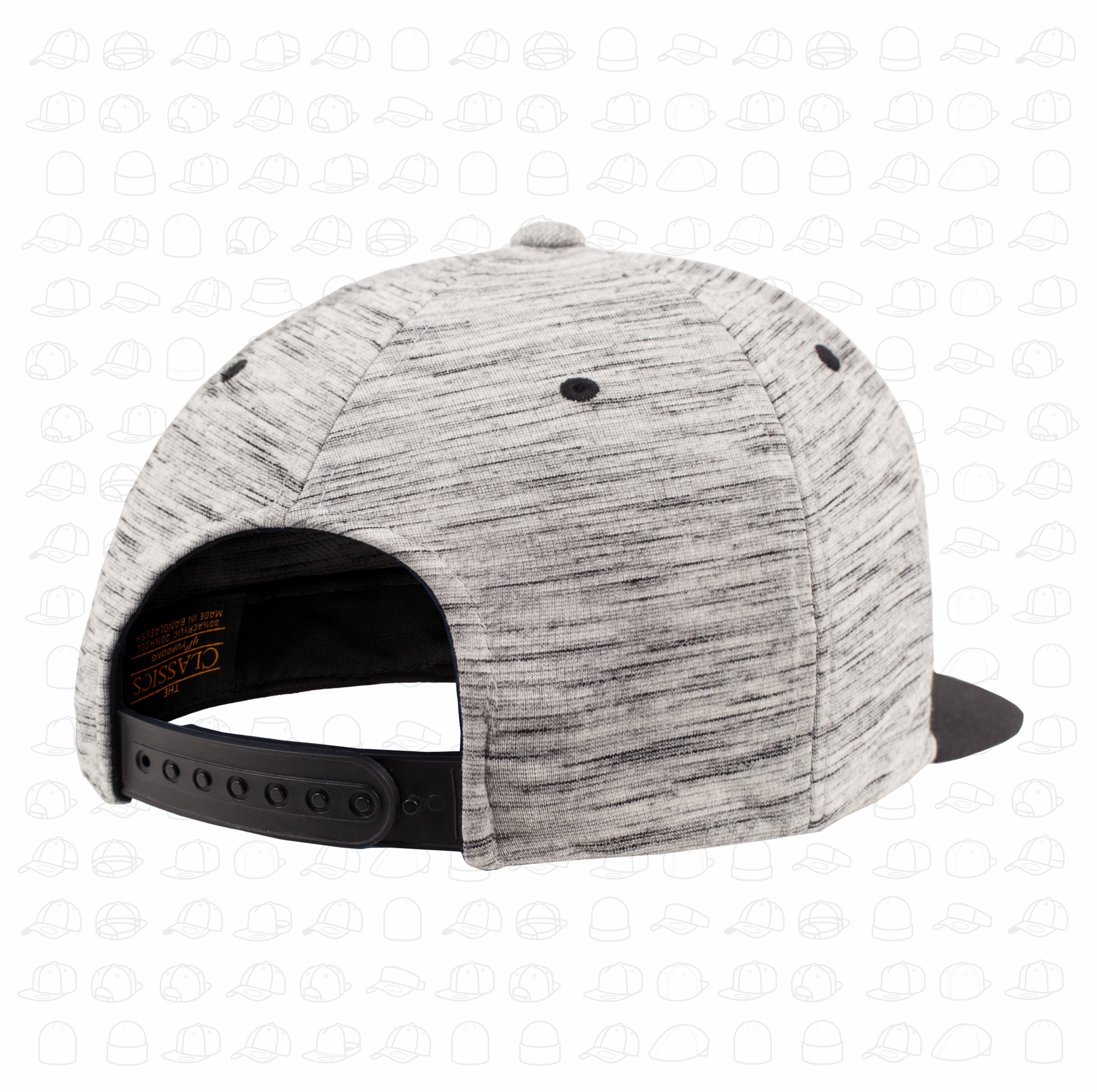 Yupoong Flexfit Stripes Melange Snapback by London Snapbacks.png