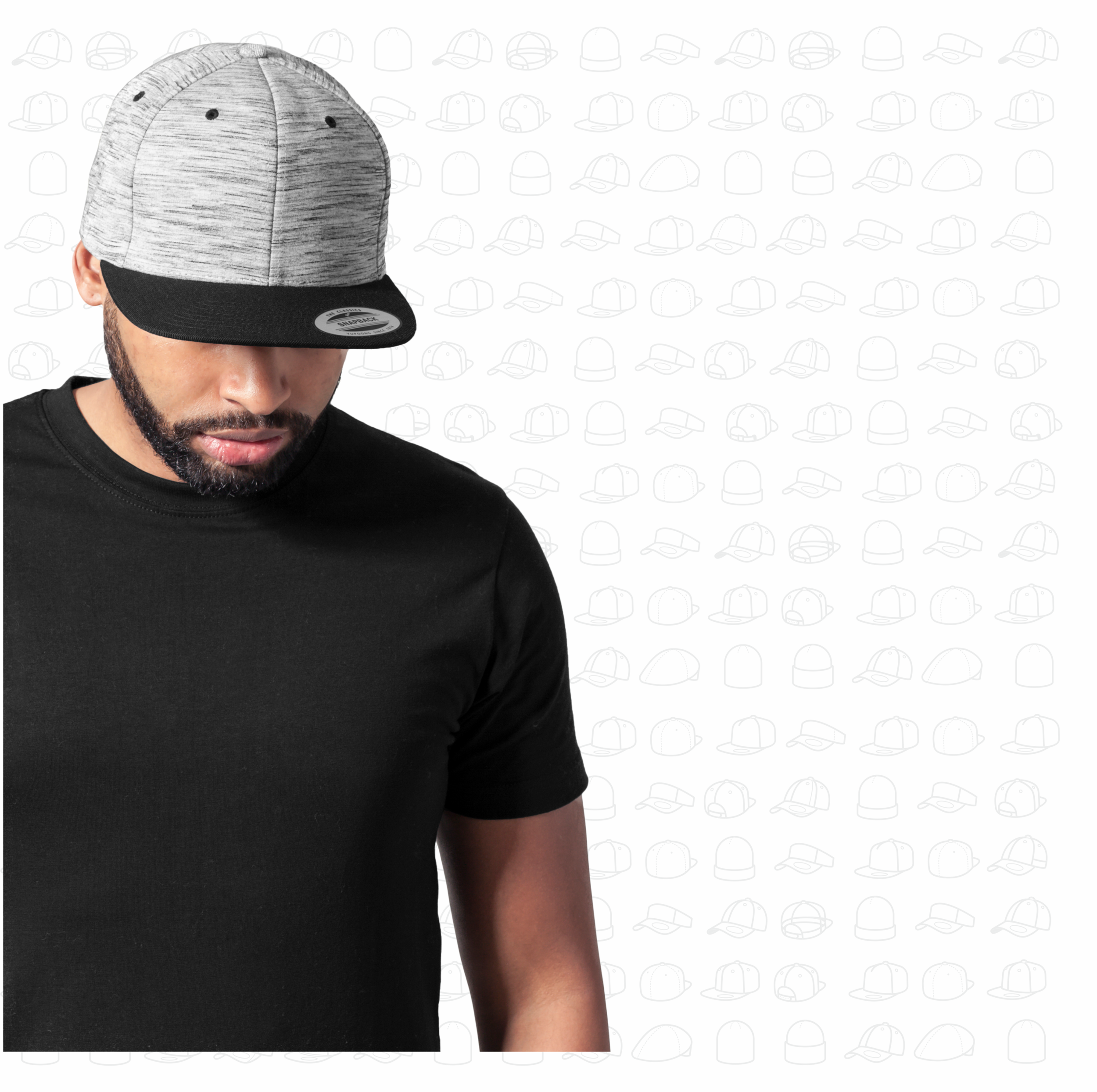 Yupoong Flexfit Stripes Melange Snapback by London Snapbacks.png