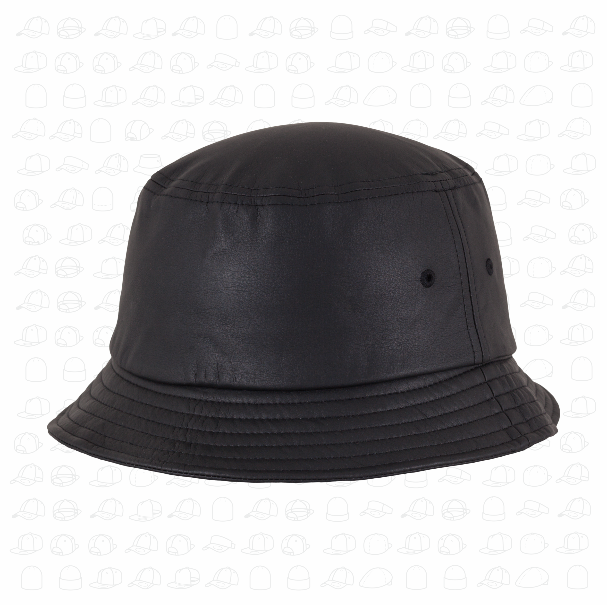 Yupoong Flexfit Leather Bucket hat by London Snapbacks.png