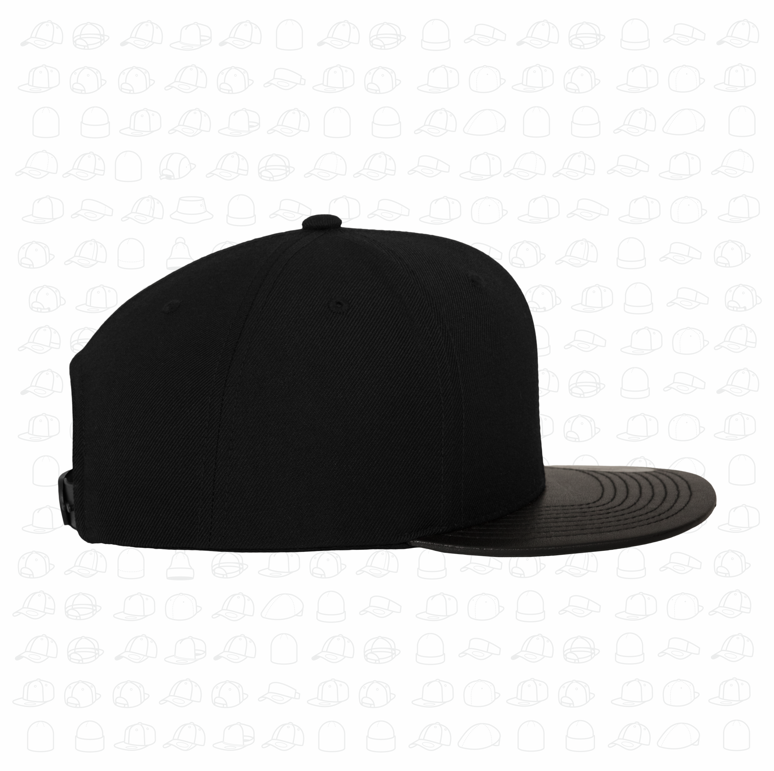 Yupoong Flexfit Leather visor Snapback by London Snapbacks.png